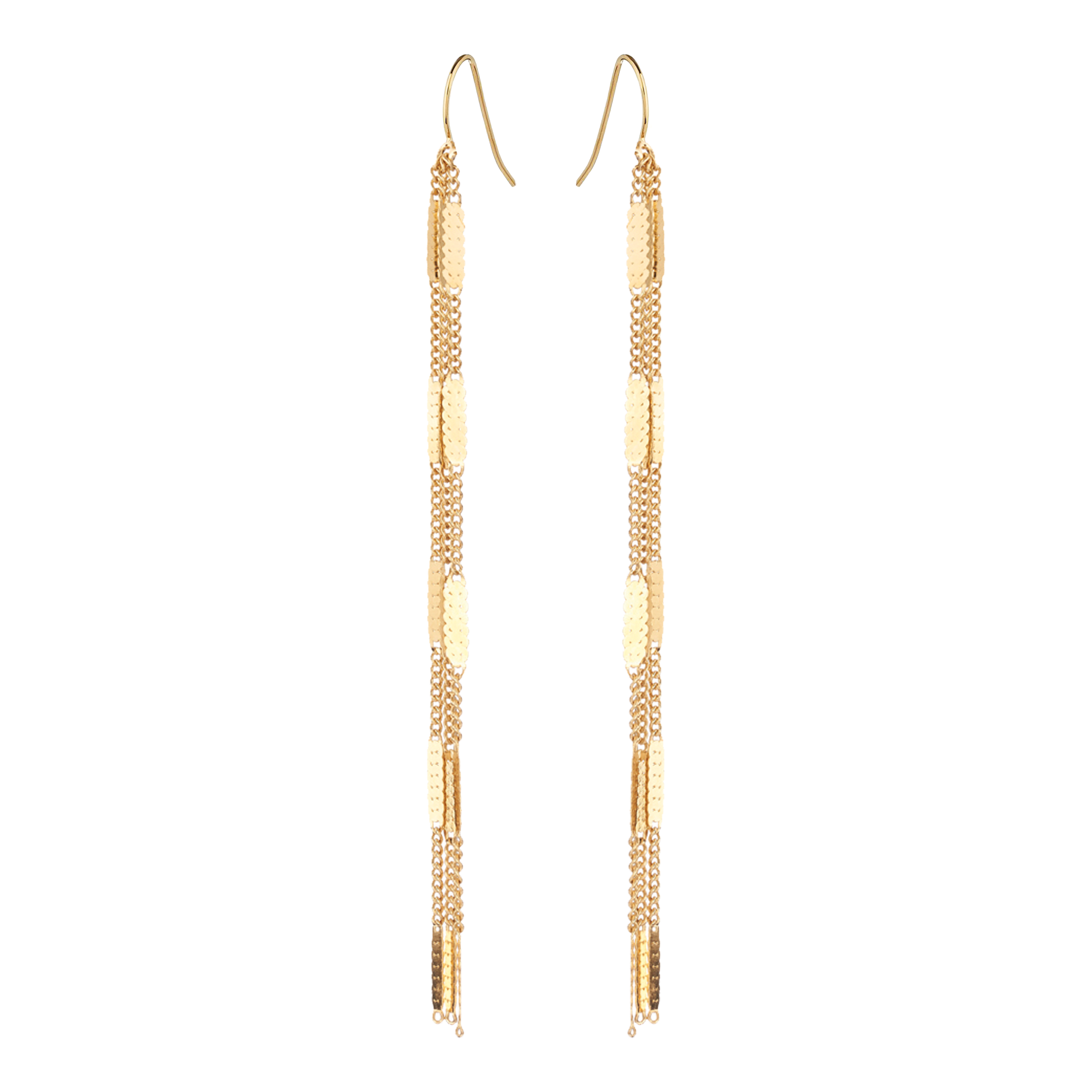 Flat Chain Trio Earrings