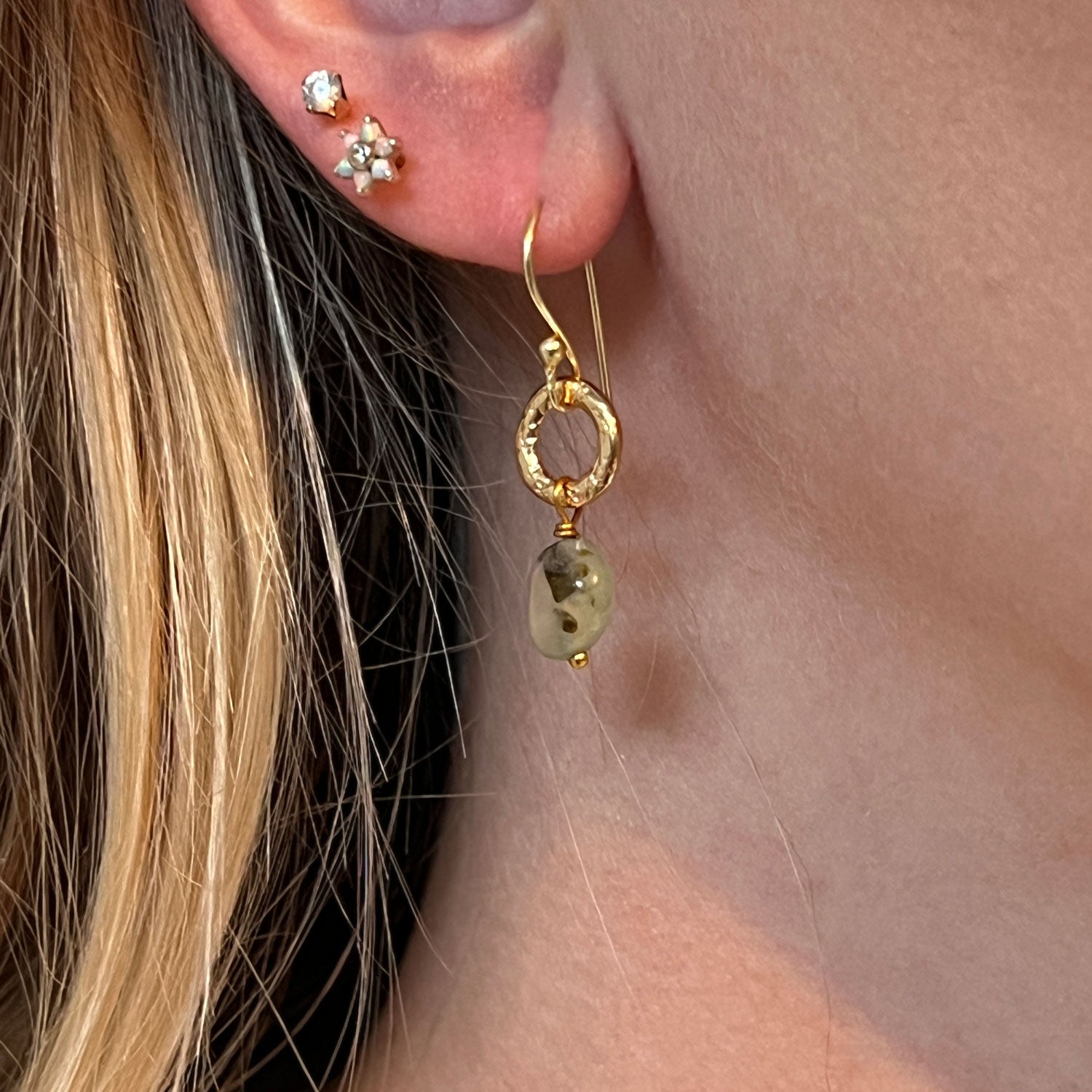 Gita Earrings Prehnite