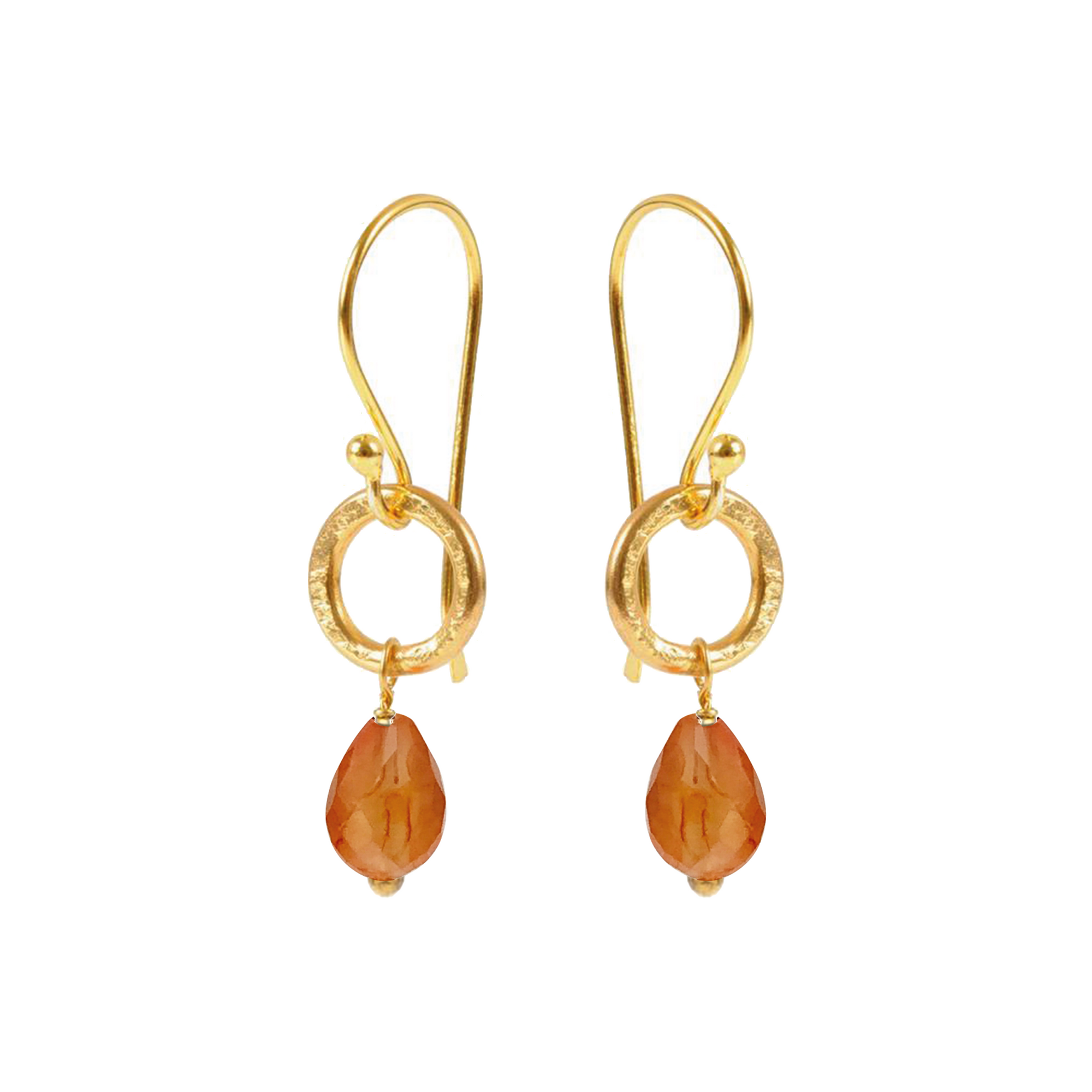 Gita Earrings Mandarin Carnelian