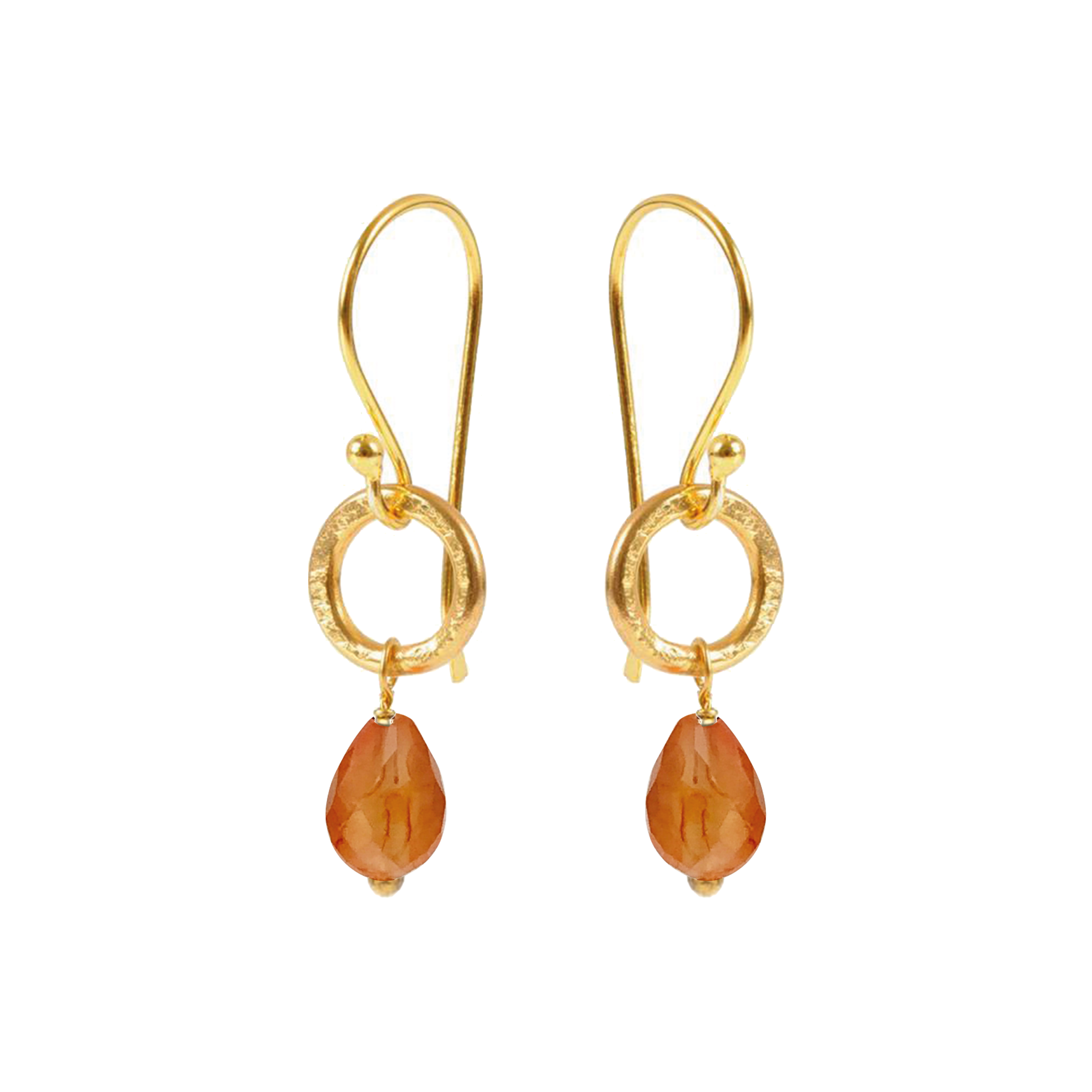 Gita Earrings Mandarin Carnelian