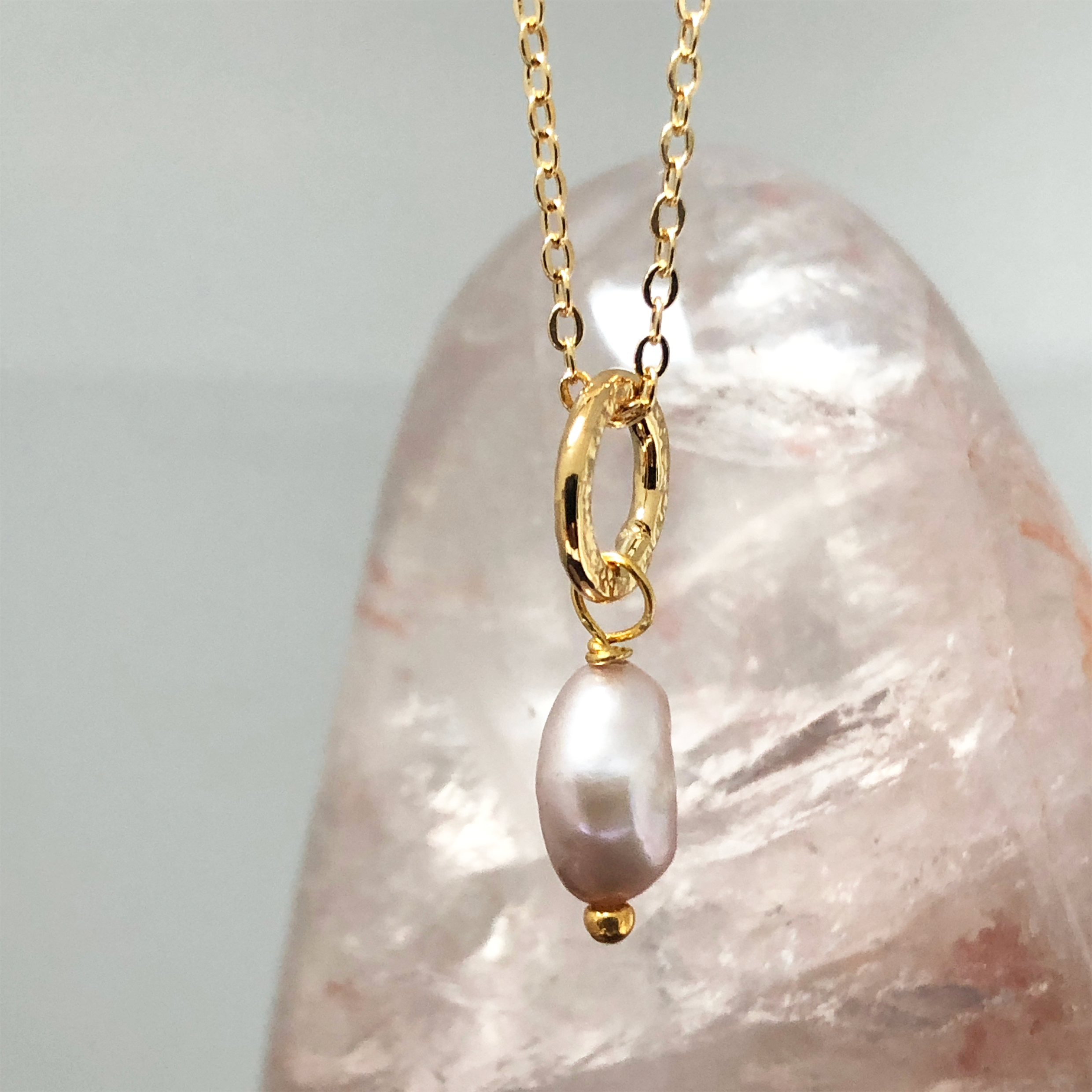 Gita Pendant Small Baroque Pink Pearl