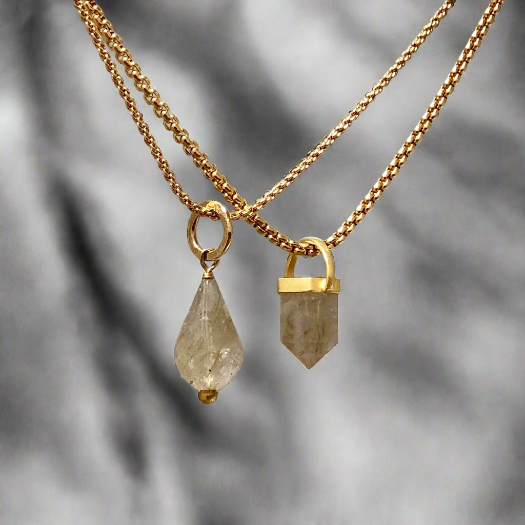Gita Pendant Golden Rutil Quartz - Mirabelle Jewellery