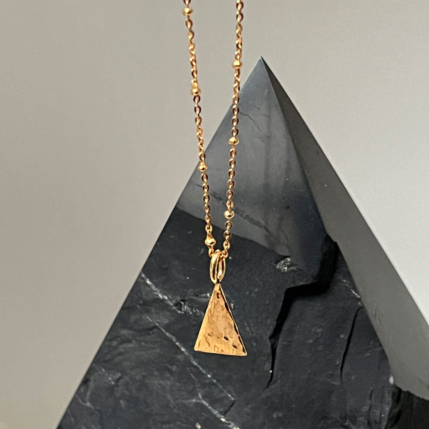 Hammered Triangle Pendant