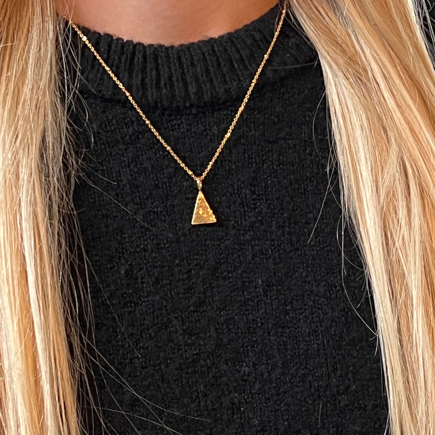 Hammered Triangle Pendant