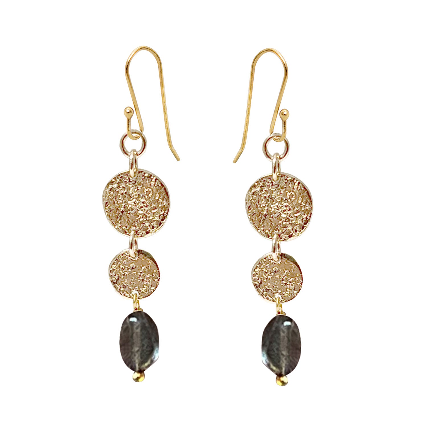 Harmonia Earrings — Labradorite or Moonstone