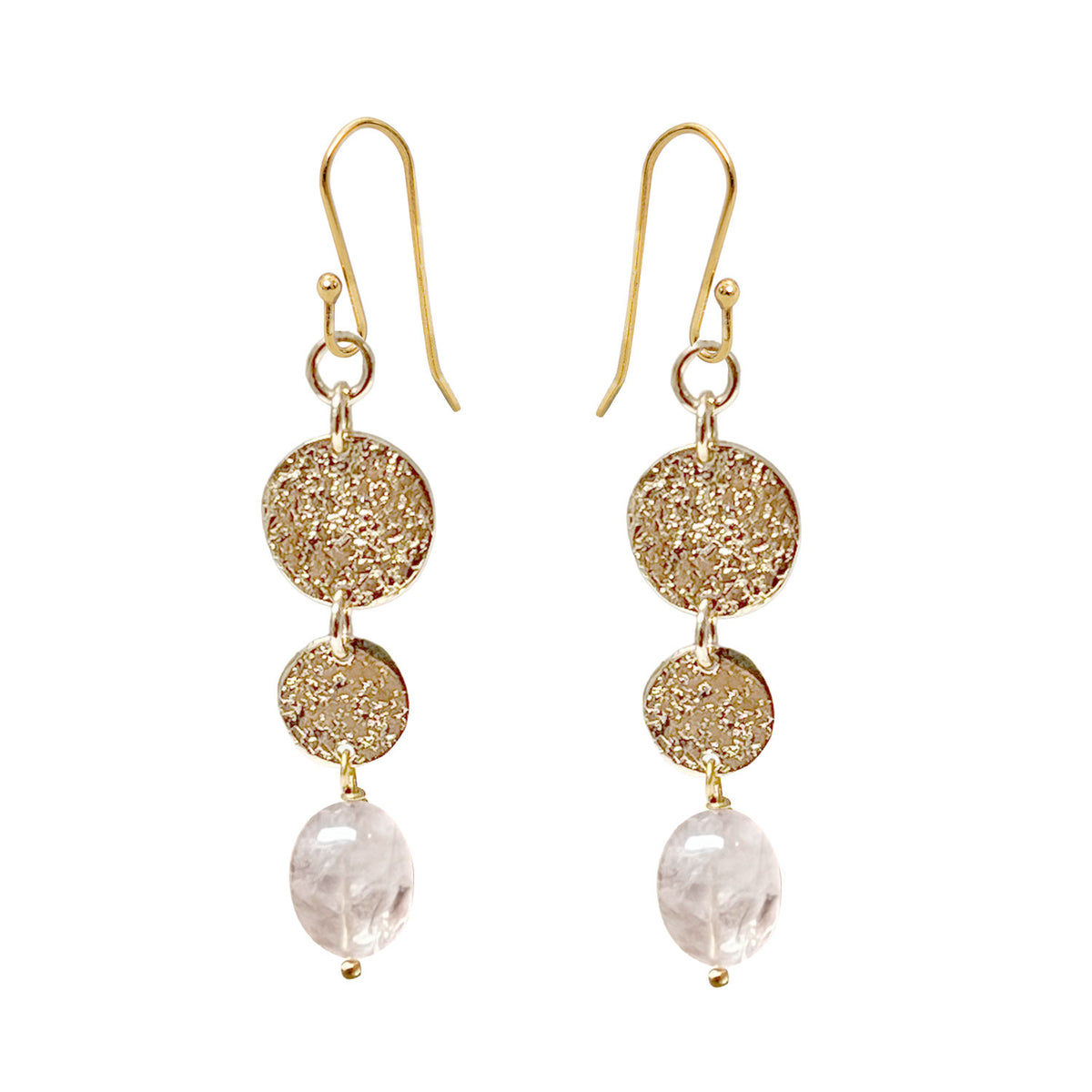 Harmonia Earrings — Labradorite or Moonstone