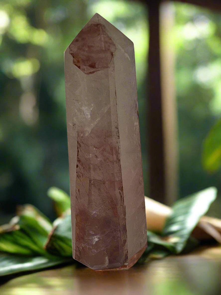 Tall Hematoid quartz Tower from Madagascar