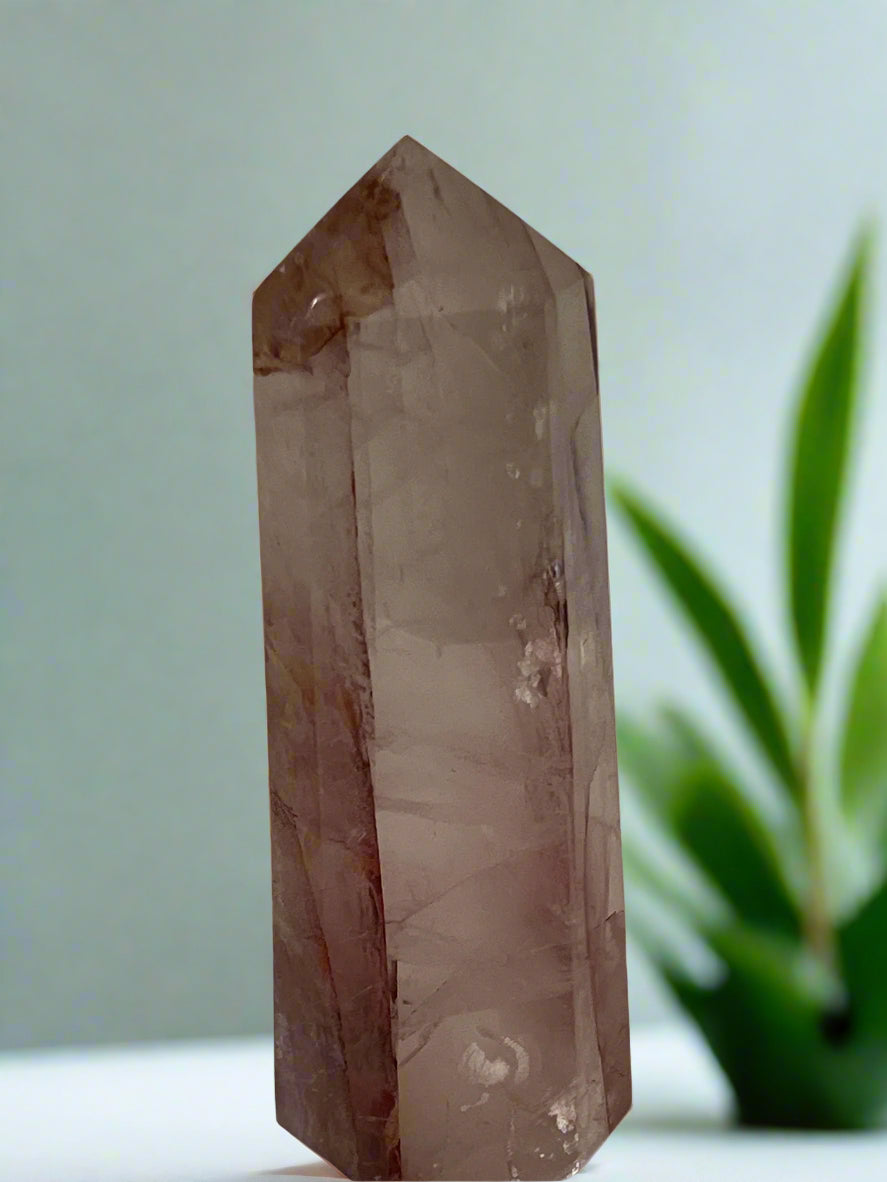 Tall Hematoid quartz Tower from Madagascar