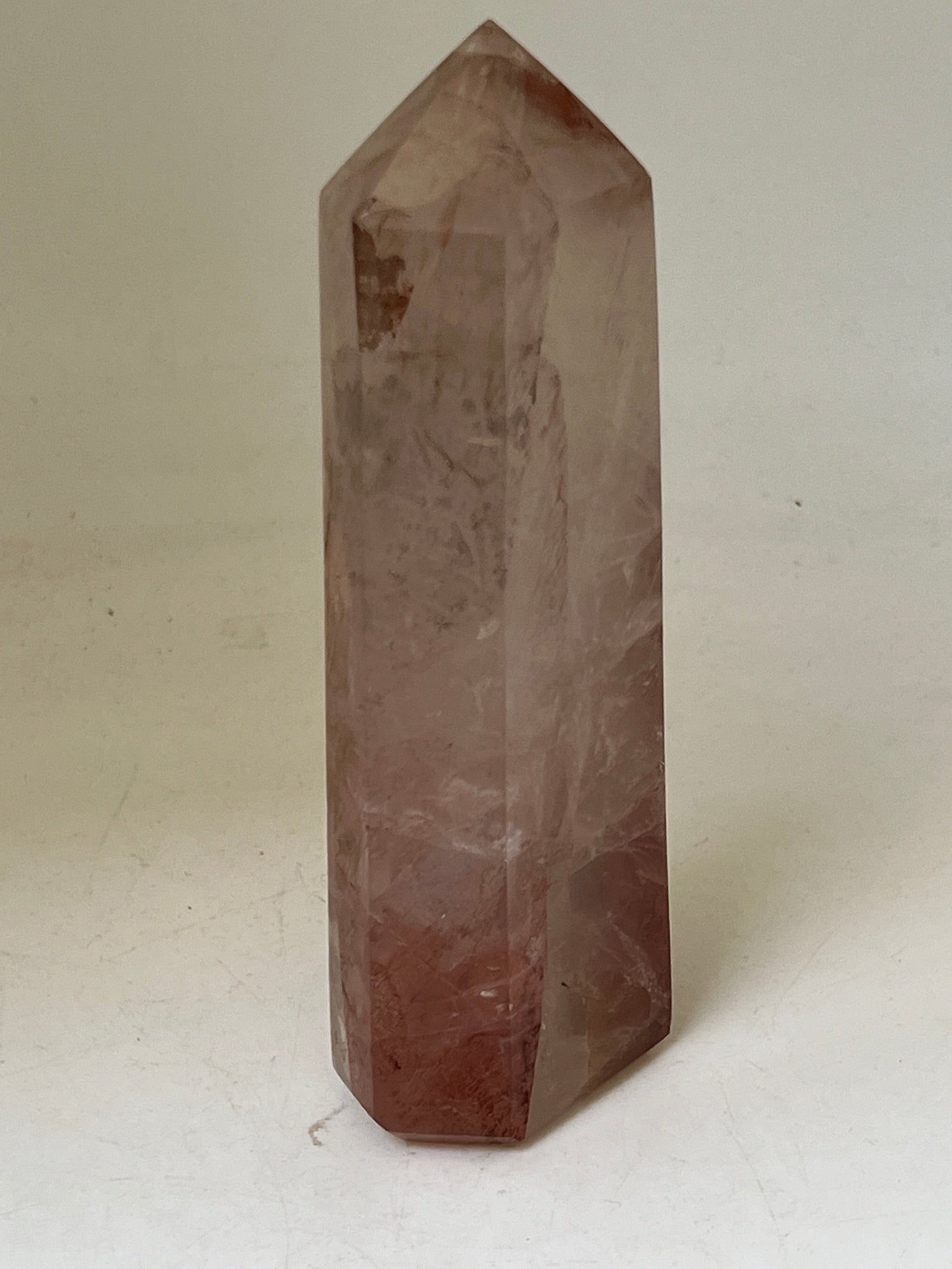Tall Hematoid quartz Tower from Madagascar