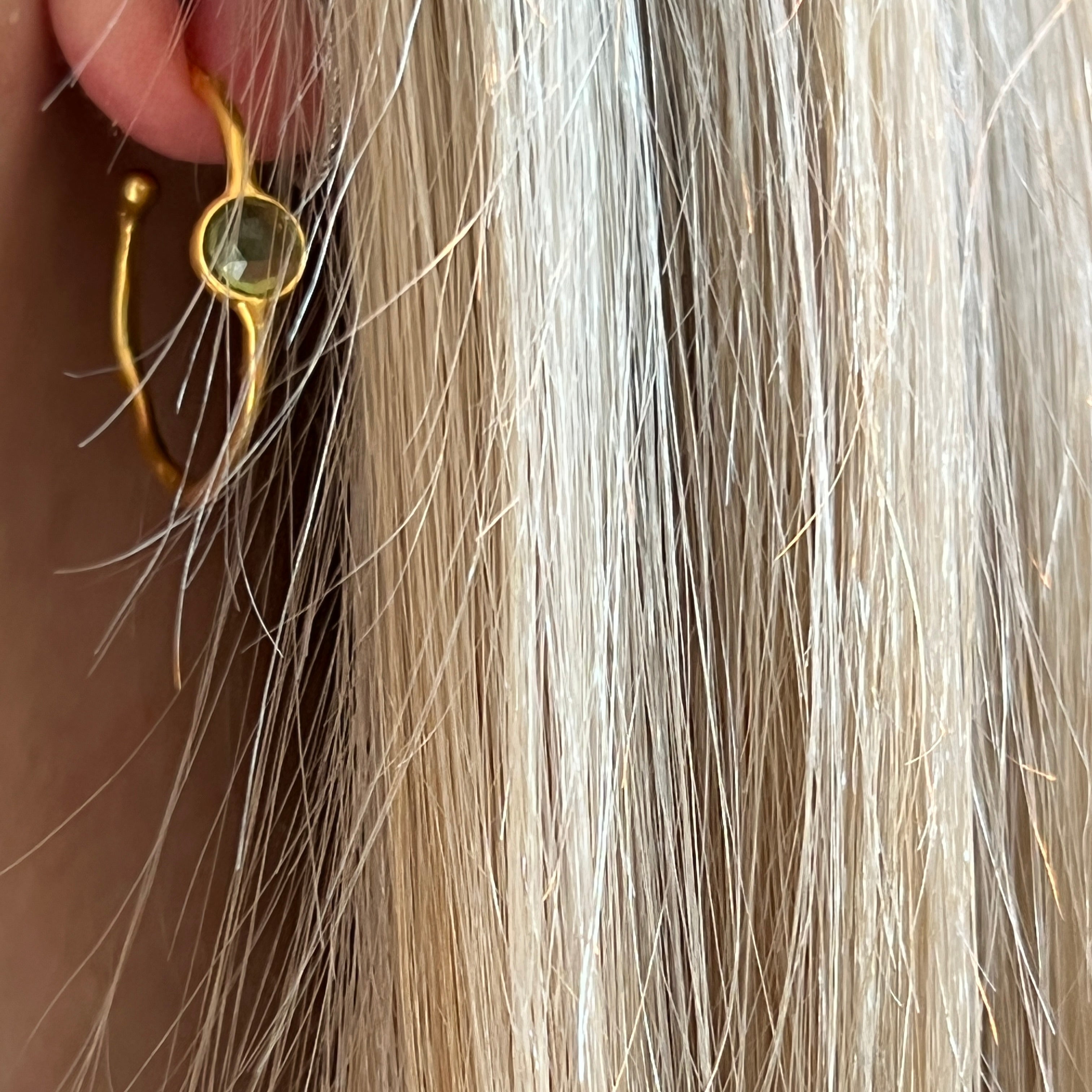 Polki Cut Creole Earrings