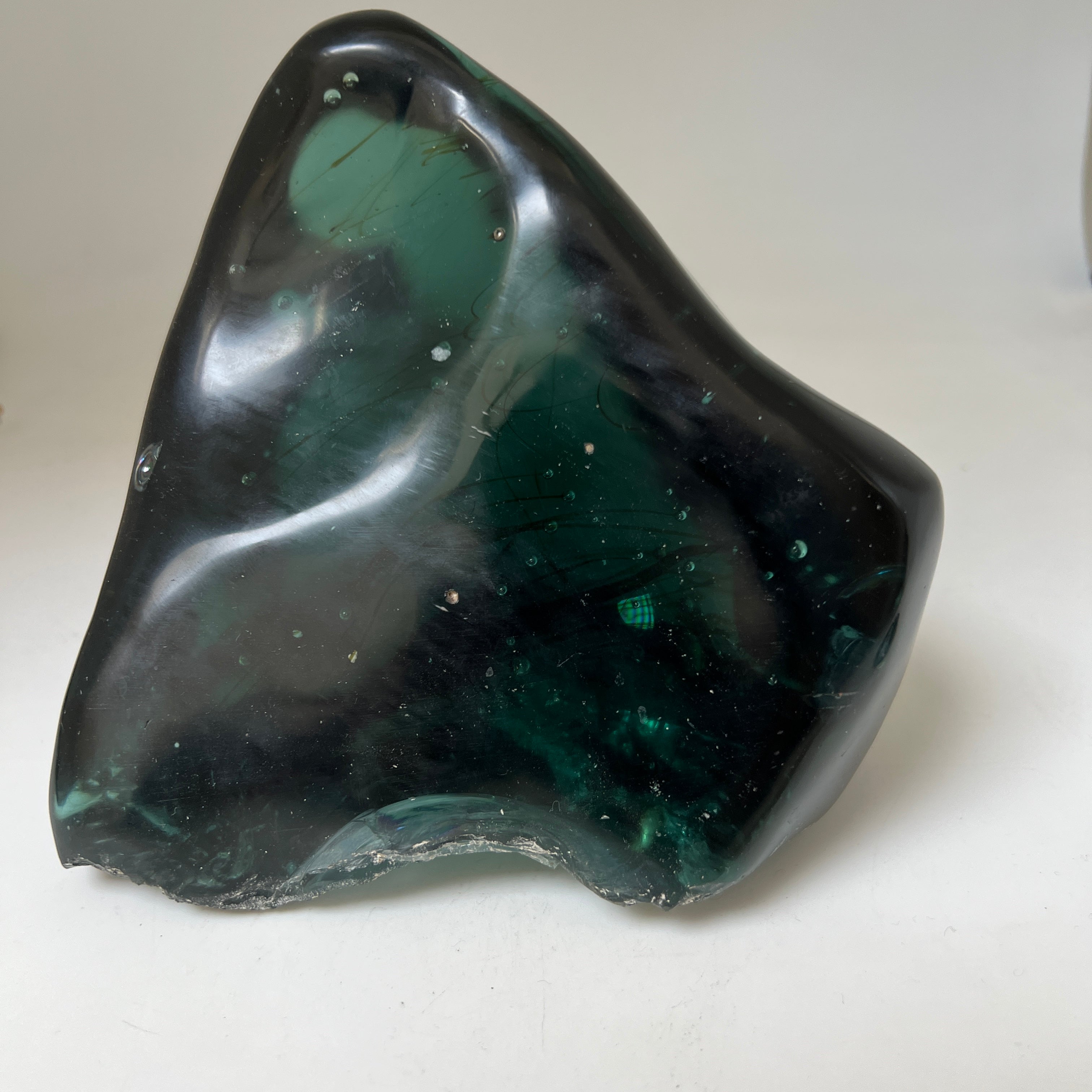Unique Large Blue ocean  Glass Obsidian from  Java