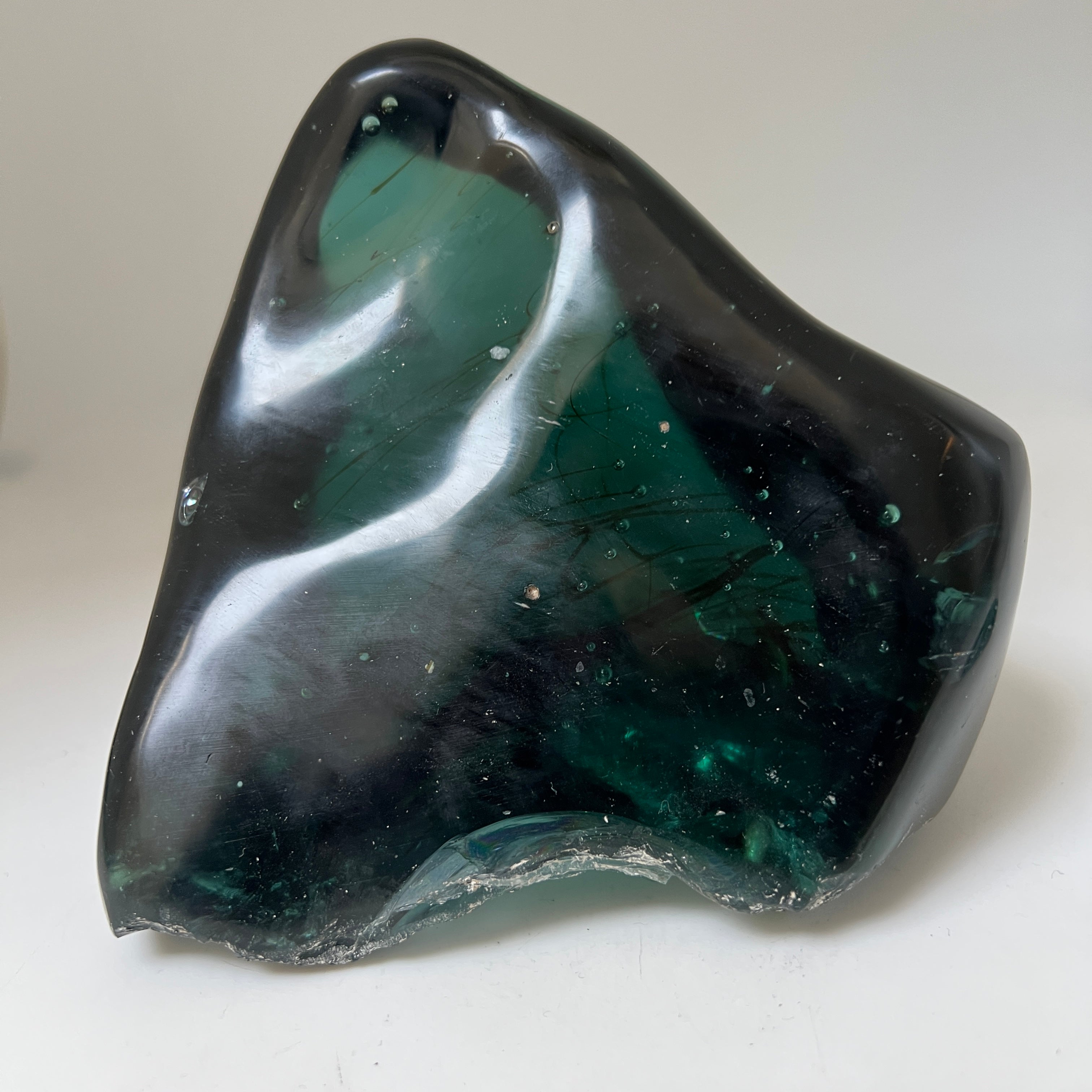 Unique Large Blue ocean  Glass Obsidian from  Java