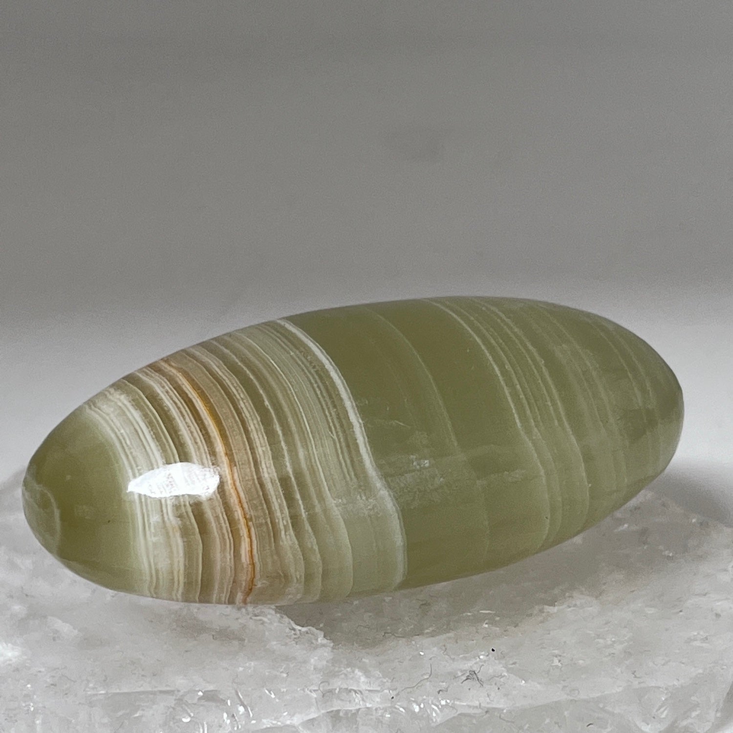 Unique large  Banded Calcite Green Palm stone