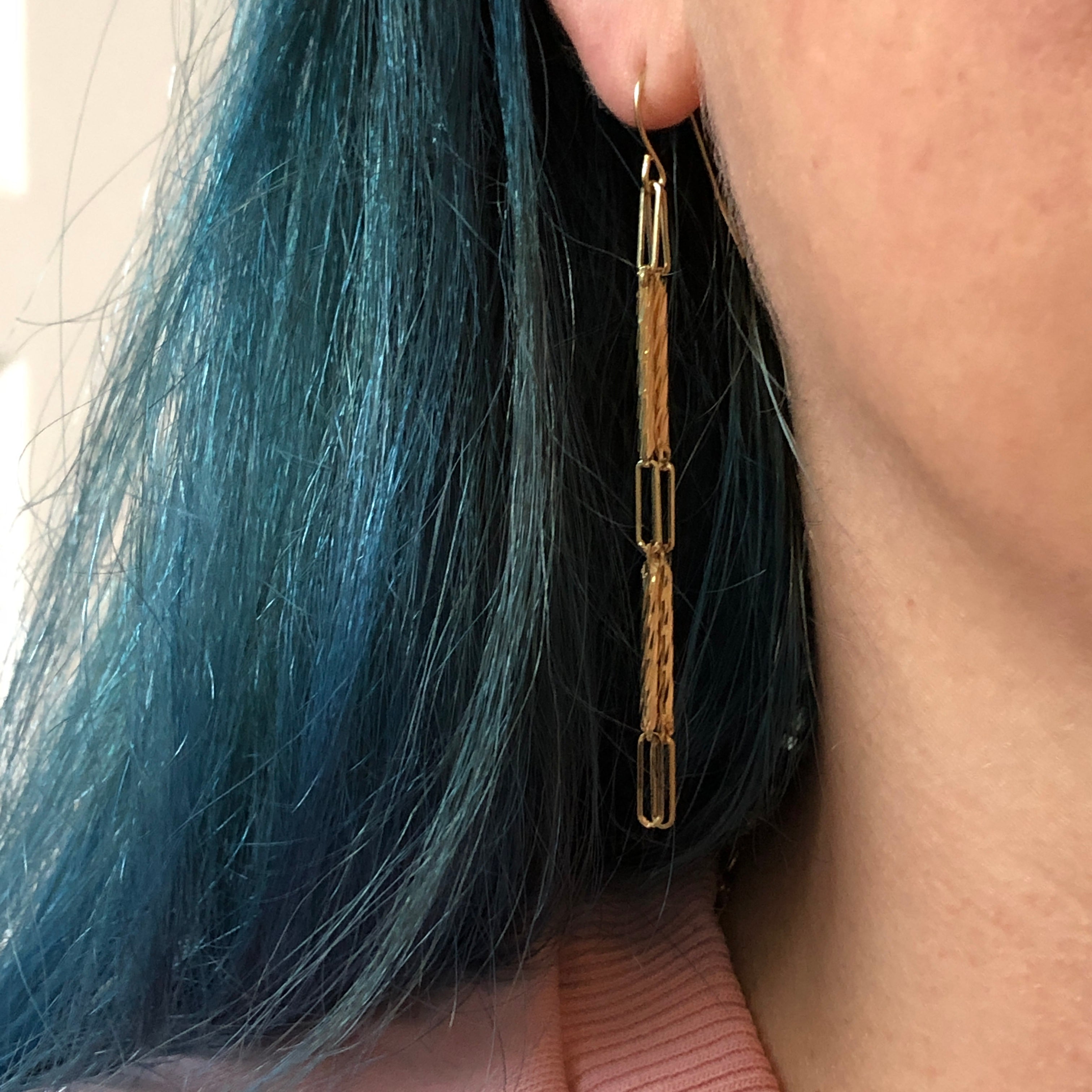 Maggie Long  Chain Earrings