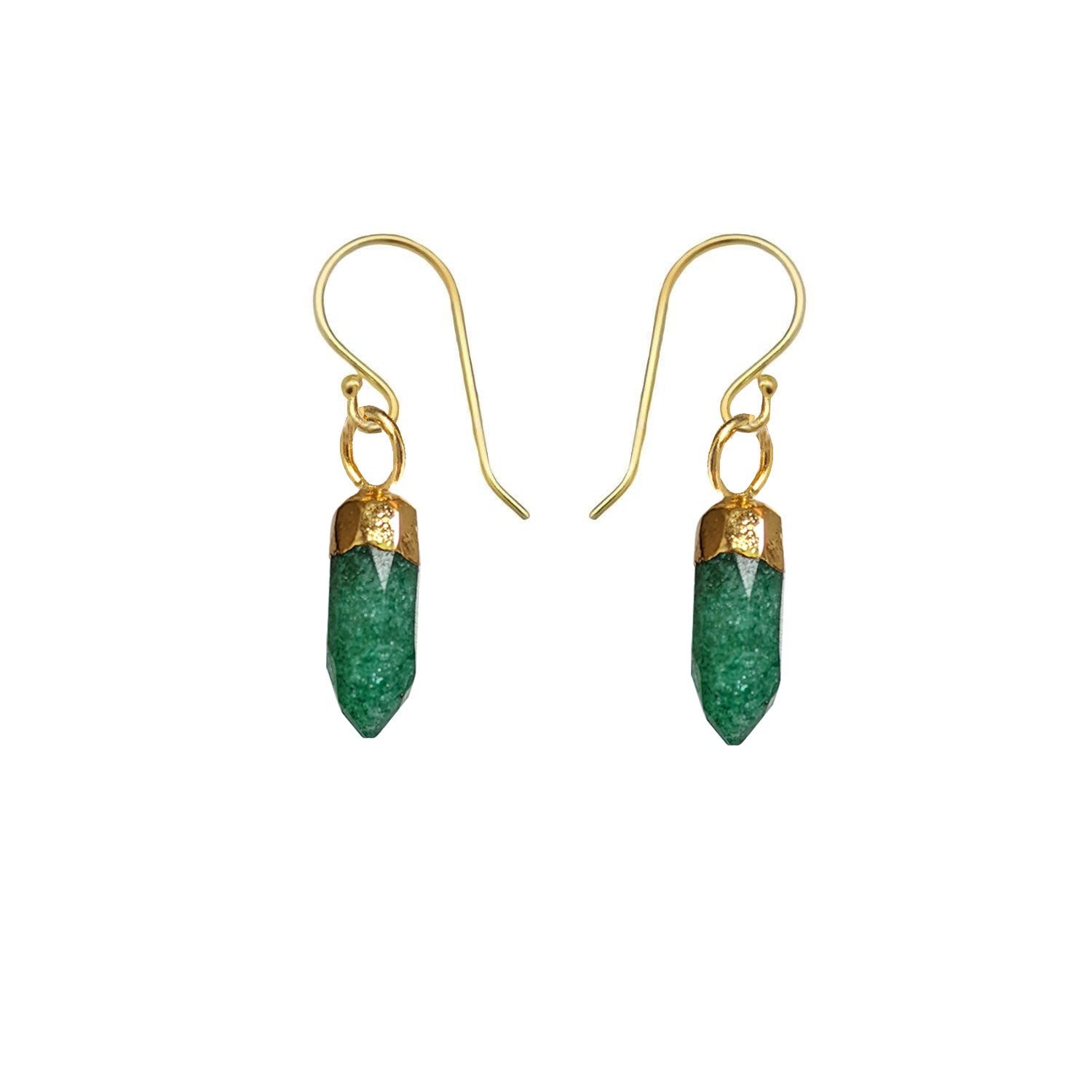 Mini Point Jade Earrings