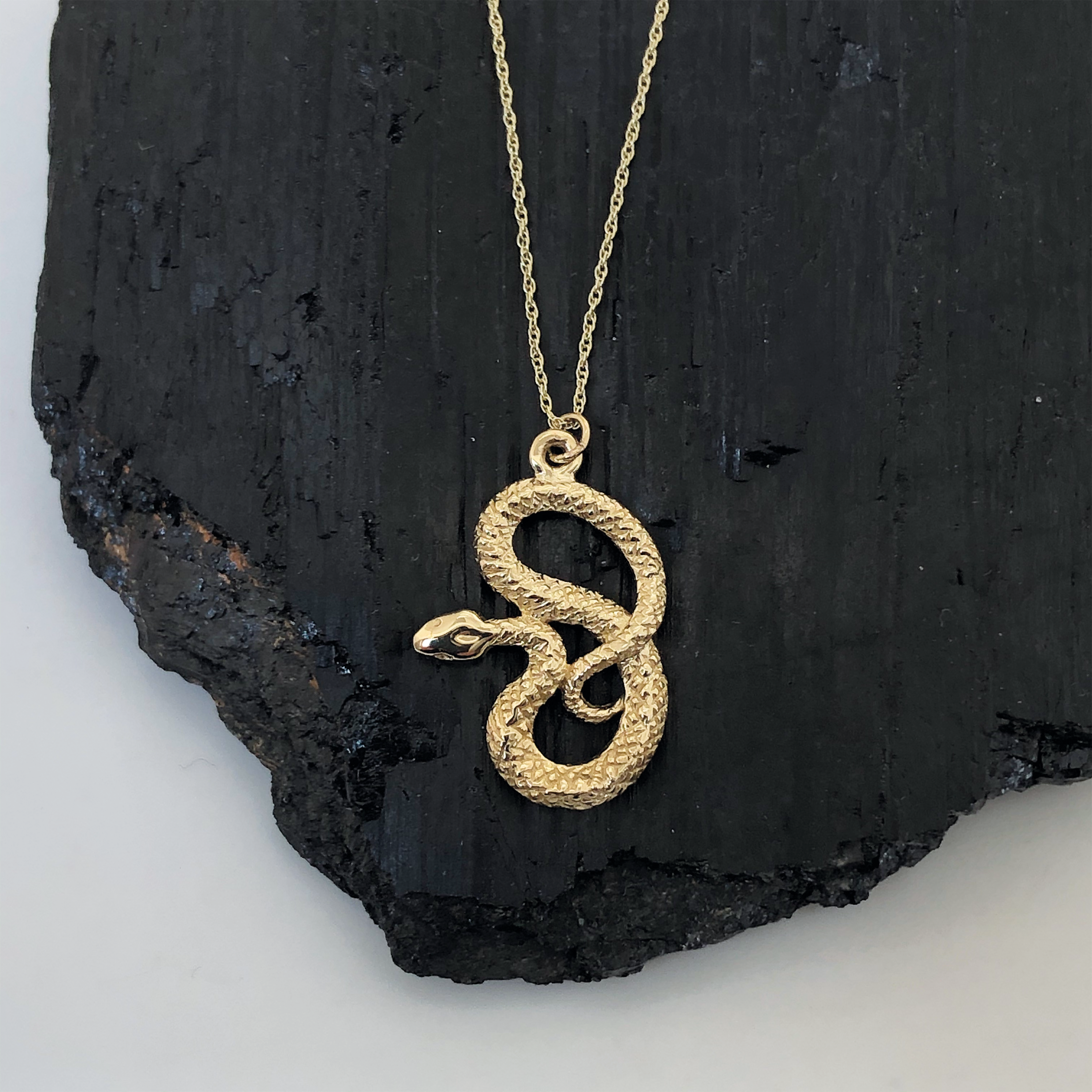 Kundalini Snake Charm 9ct Gold British Made