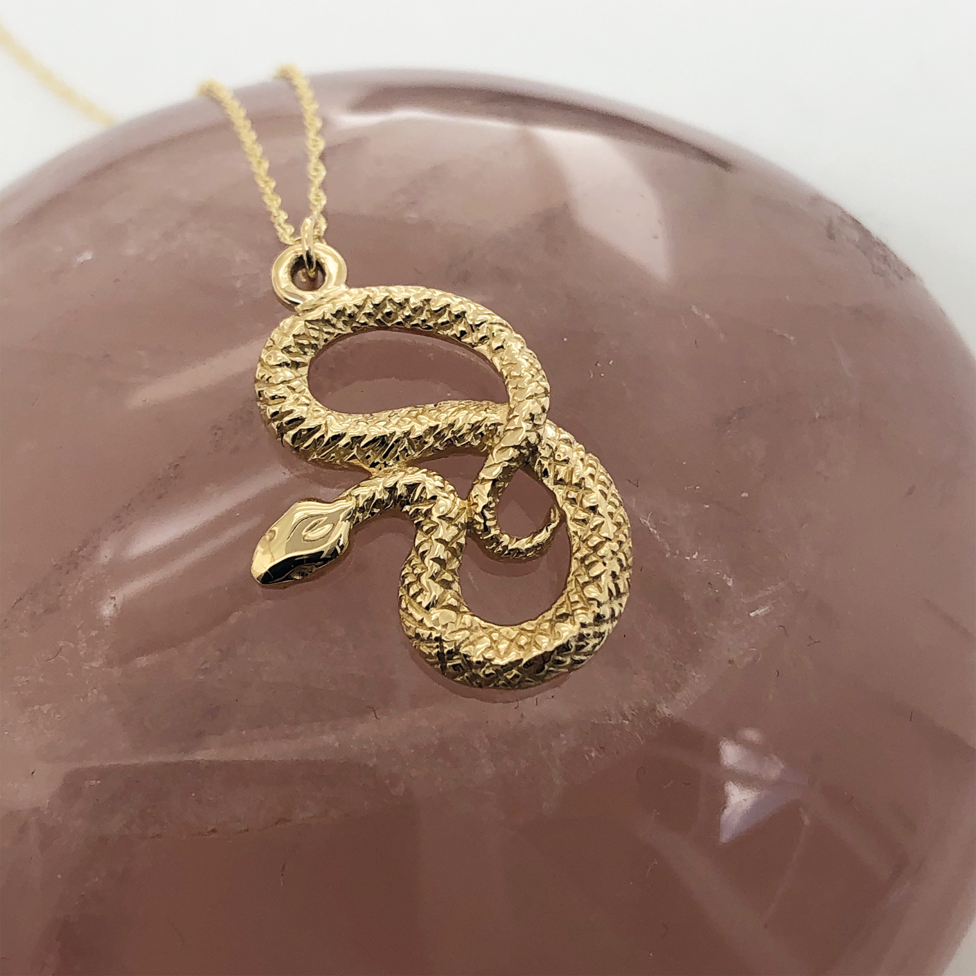 Kundalini Snake Charm 9ct Gold British Made