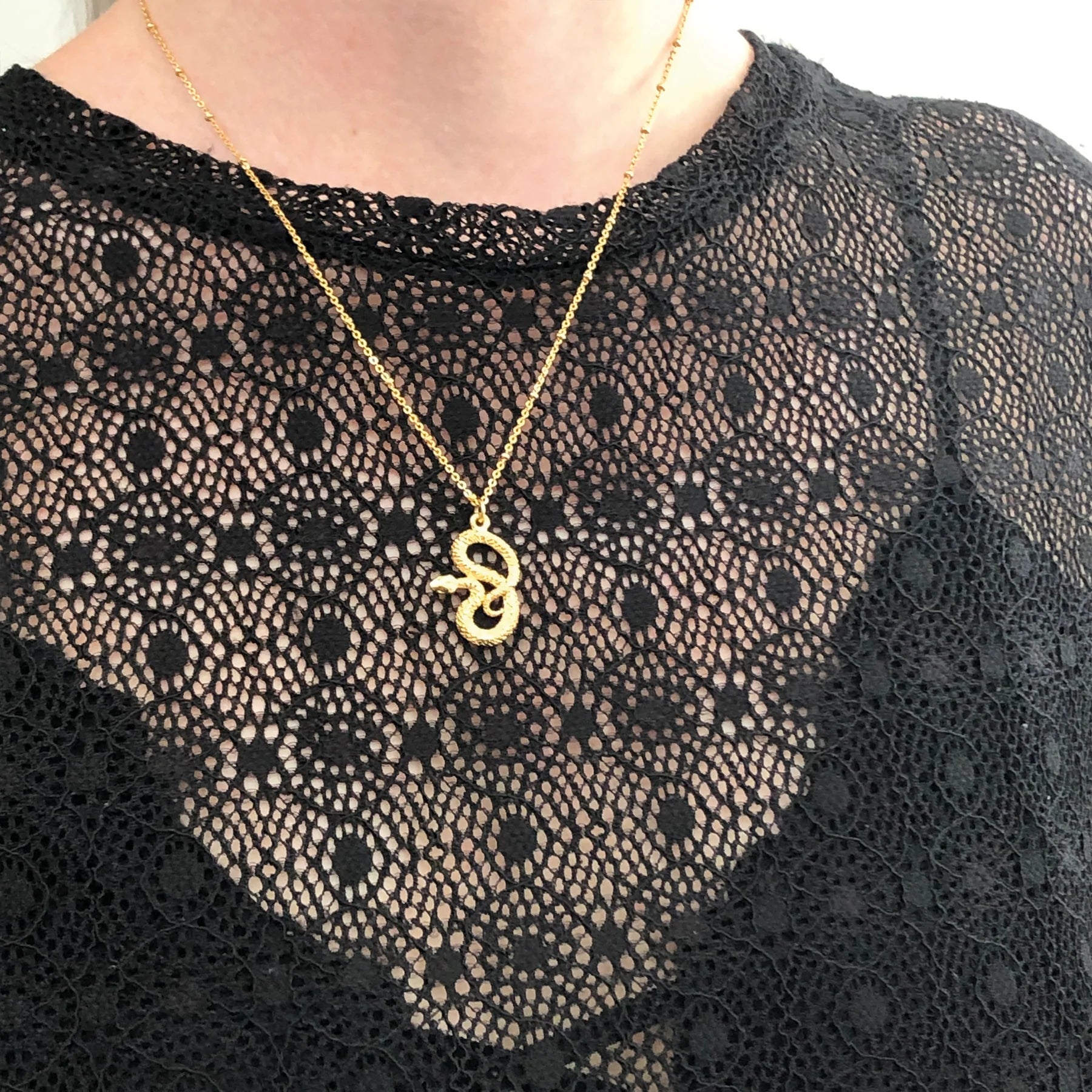 Kundalini Snake Charm 9ct Gold British Made