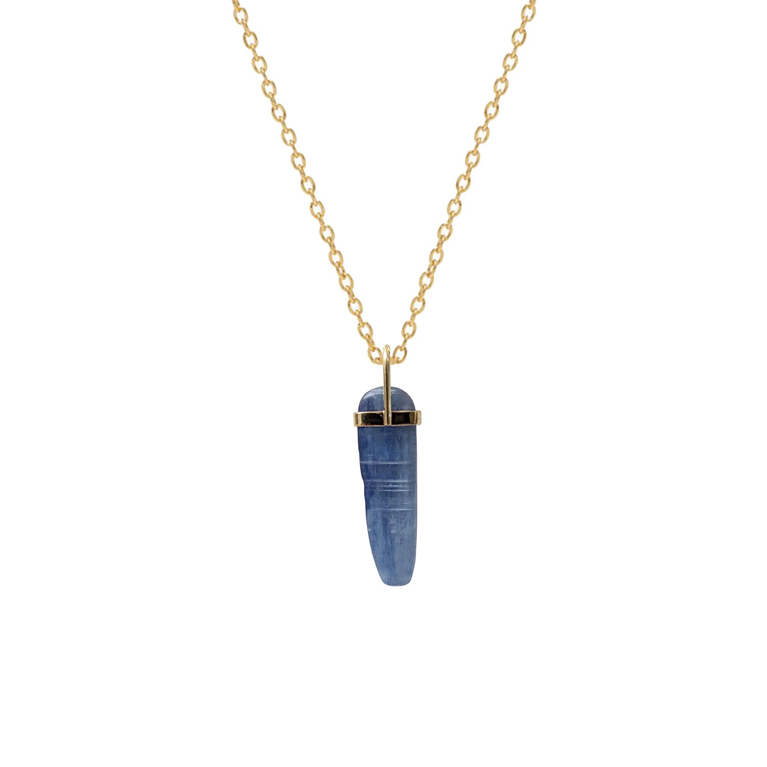 Long Freeform Kyanite Bridge set on Simple Chain