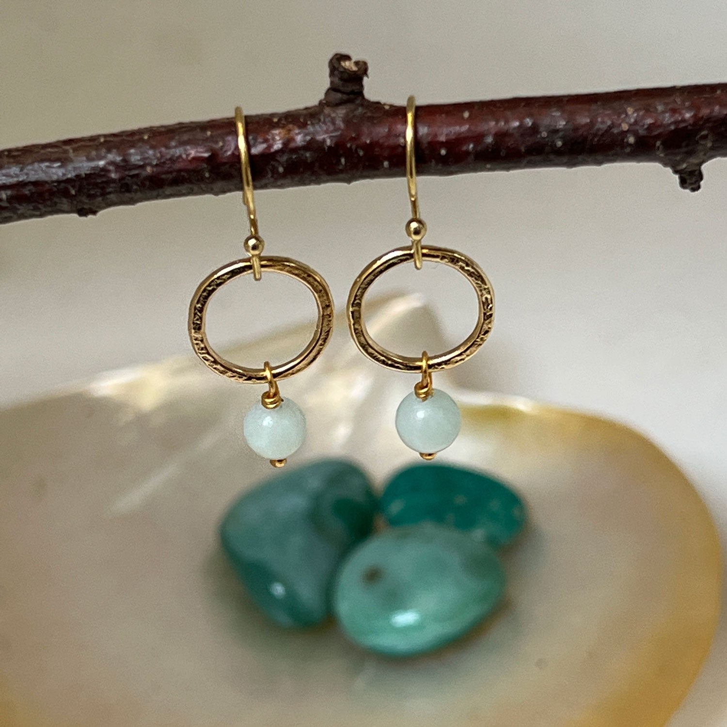 Lottie Earrings Amazonite