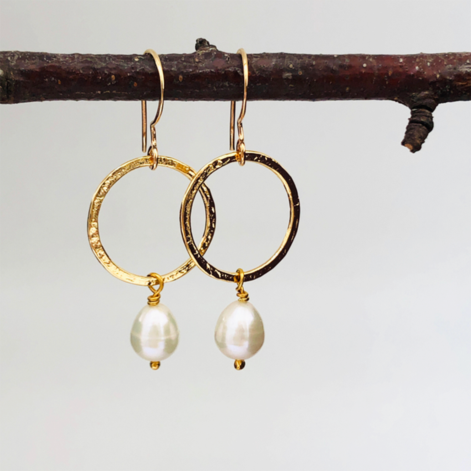 Margaret Earrings with Freshwater Pearl - Mirabelle Jewellery