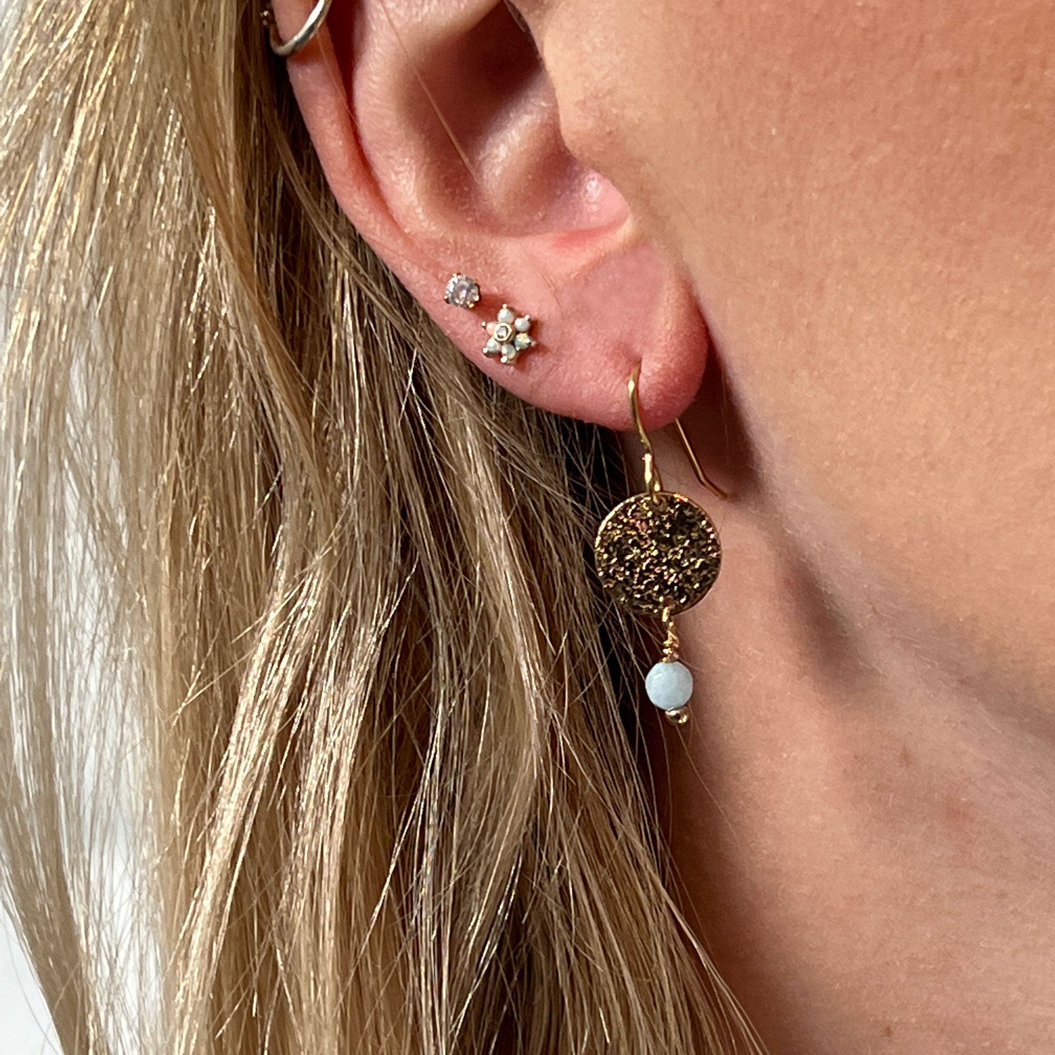 Mini Harmonia Earrings Chalcedony