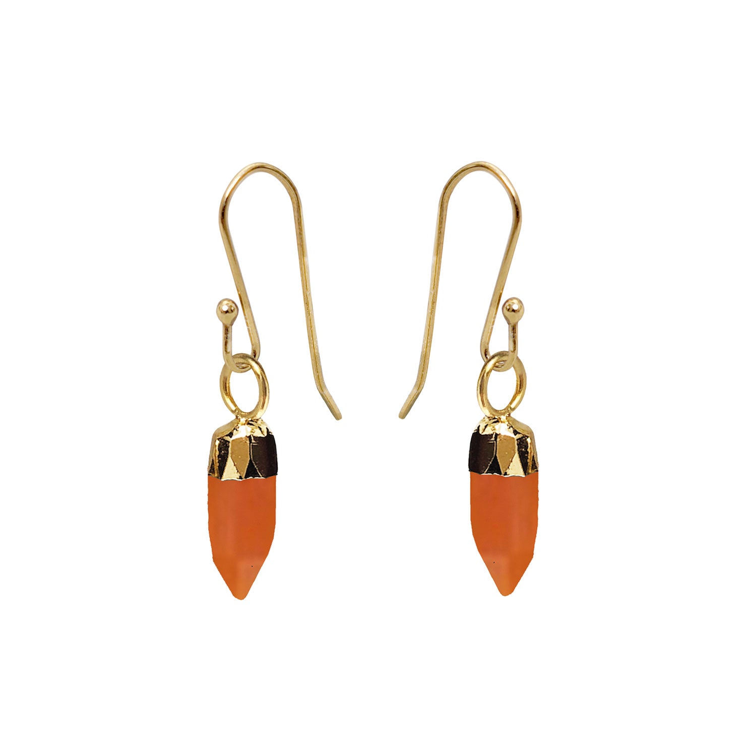 Mini Point Carnelian Earrings