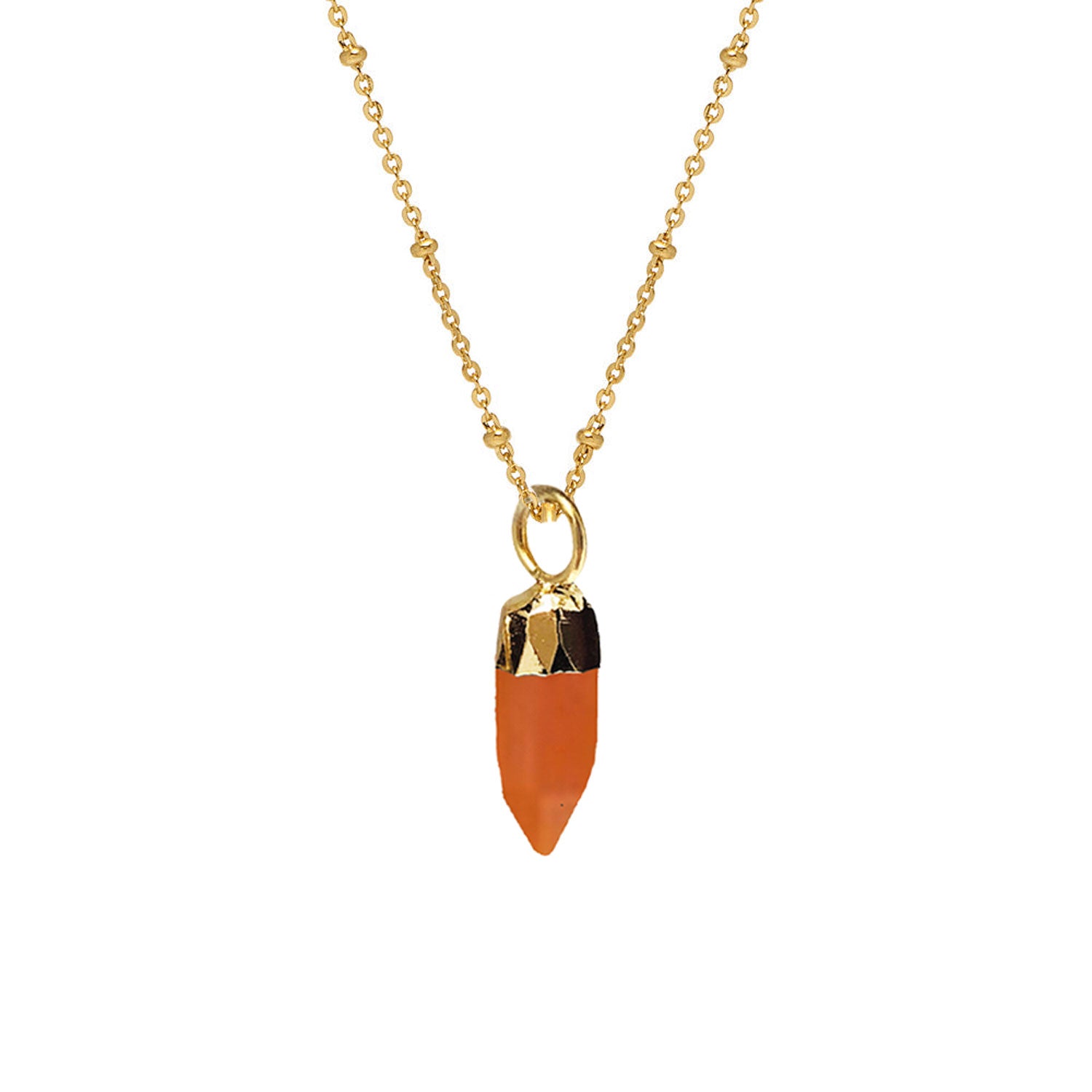 Mini Point Carnelian Pendant