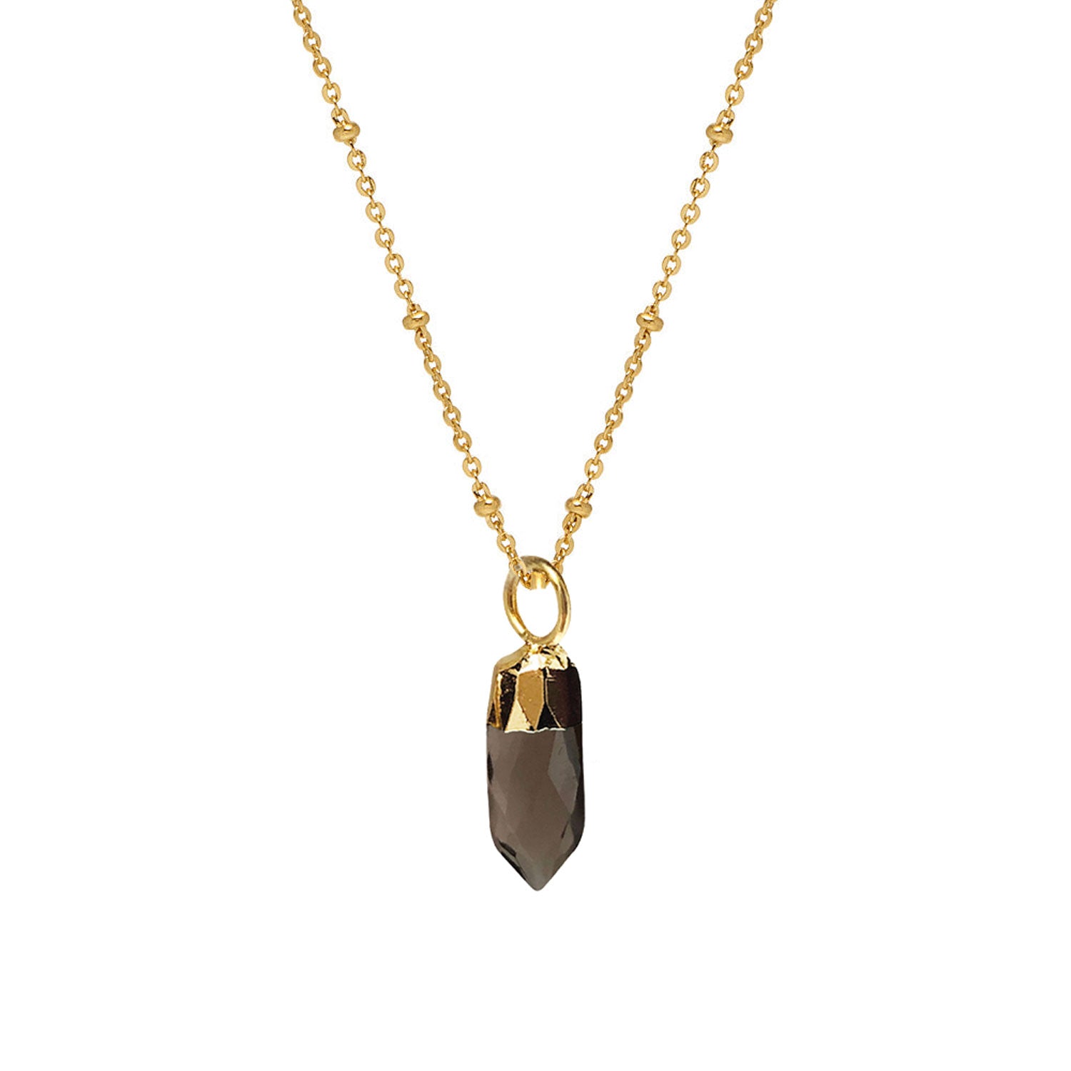 Mini Point Smokey Quartz Pendant