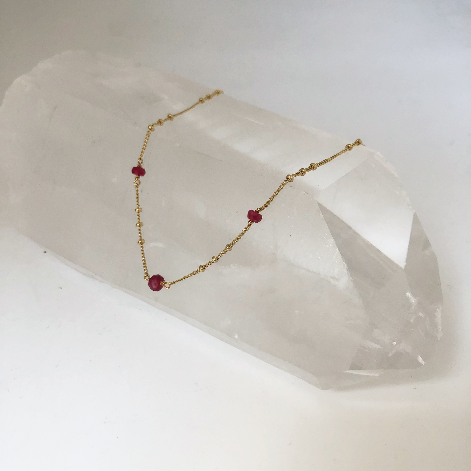 Mini Biba Chain with Ruby