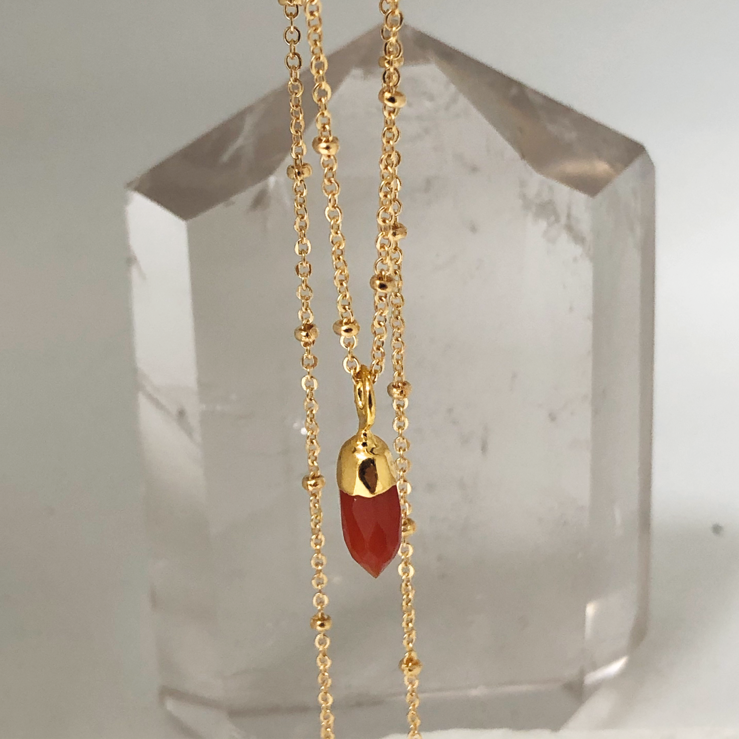 Mini Point Carnelian Pendant
