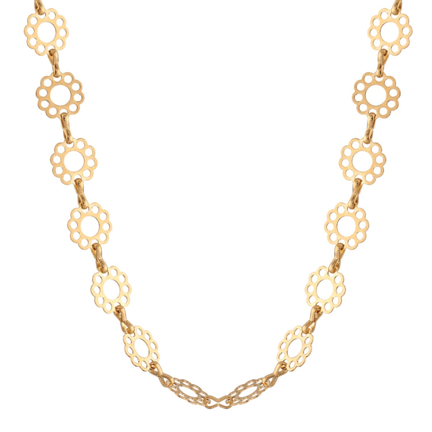 Marguerite Gold Charm Necklace