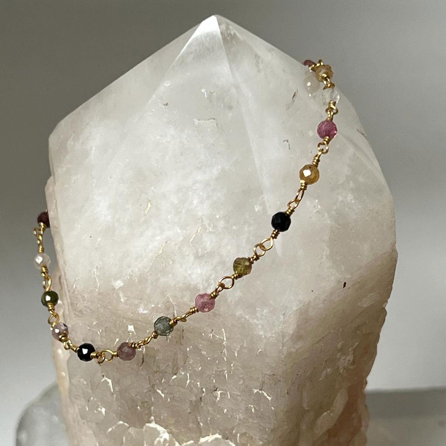 Rosary Bracelet - Multi Tourmaline