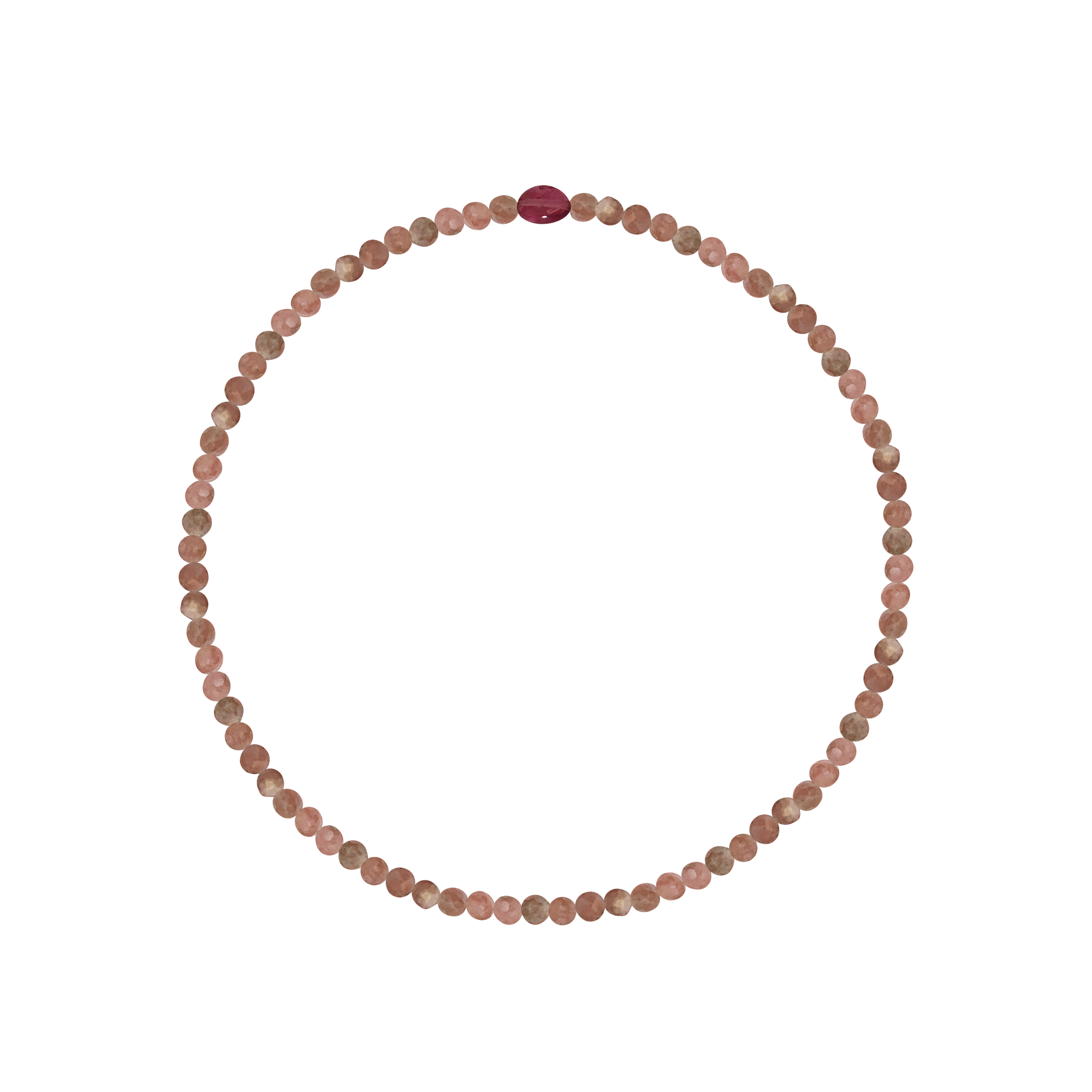 Peach Moonstone Semi-Precious Bracelet