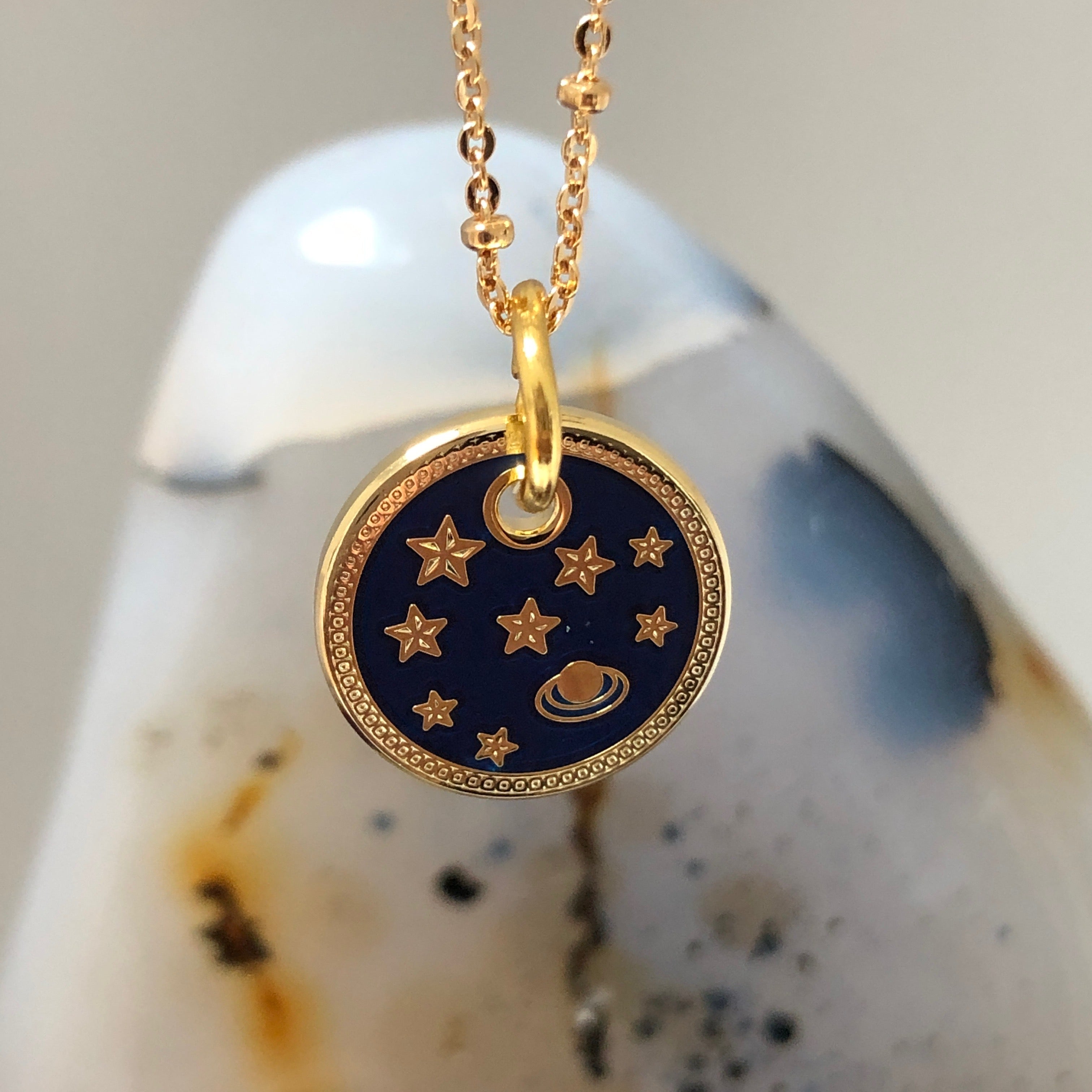 Planet Enamel Medal - Mirabelle Jewellery