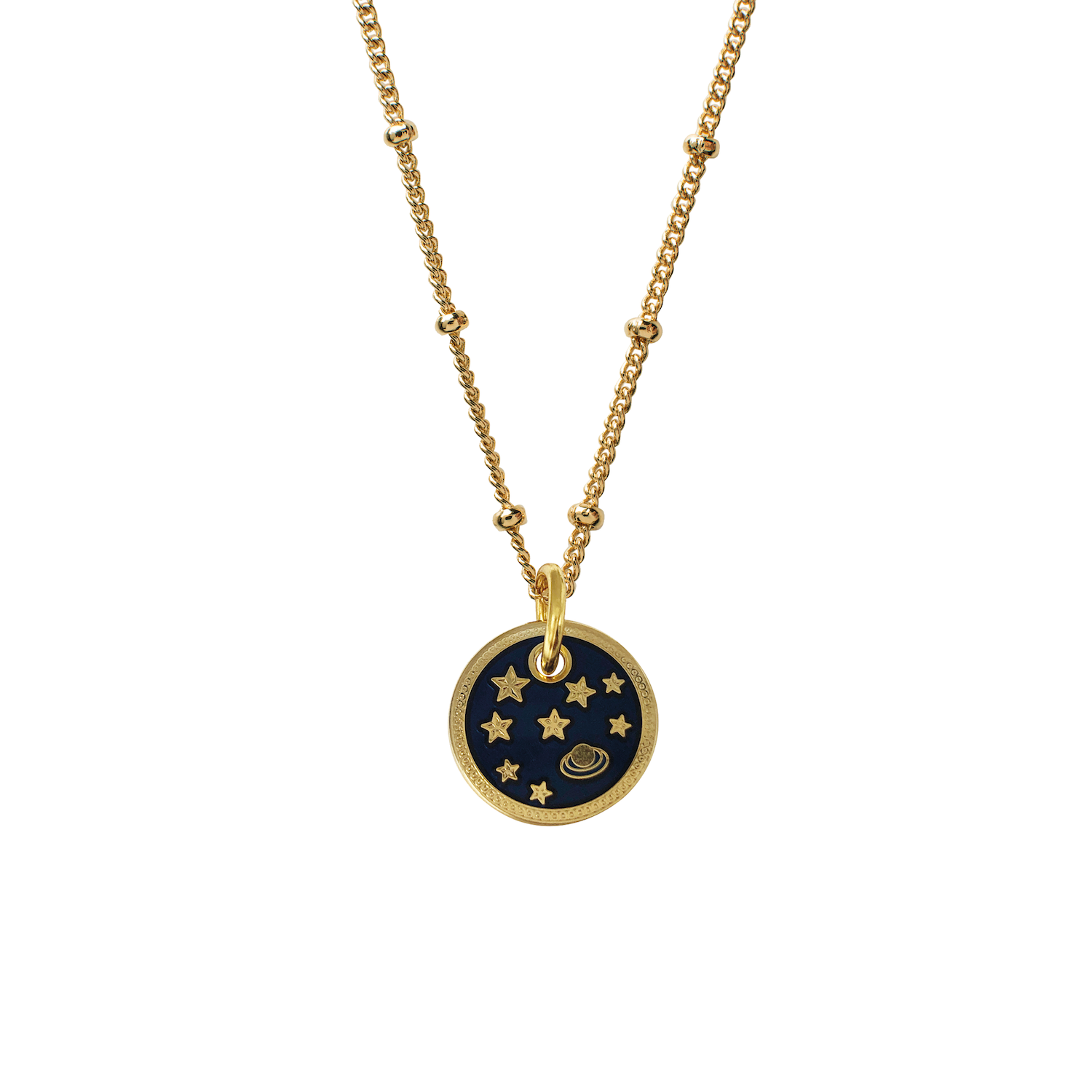 Planet and Stars Enamel Medal