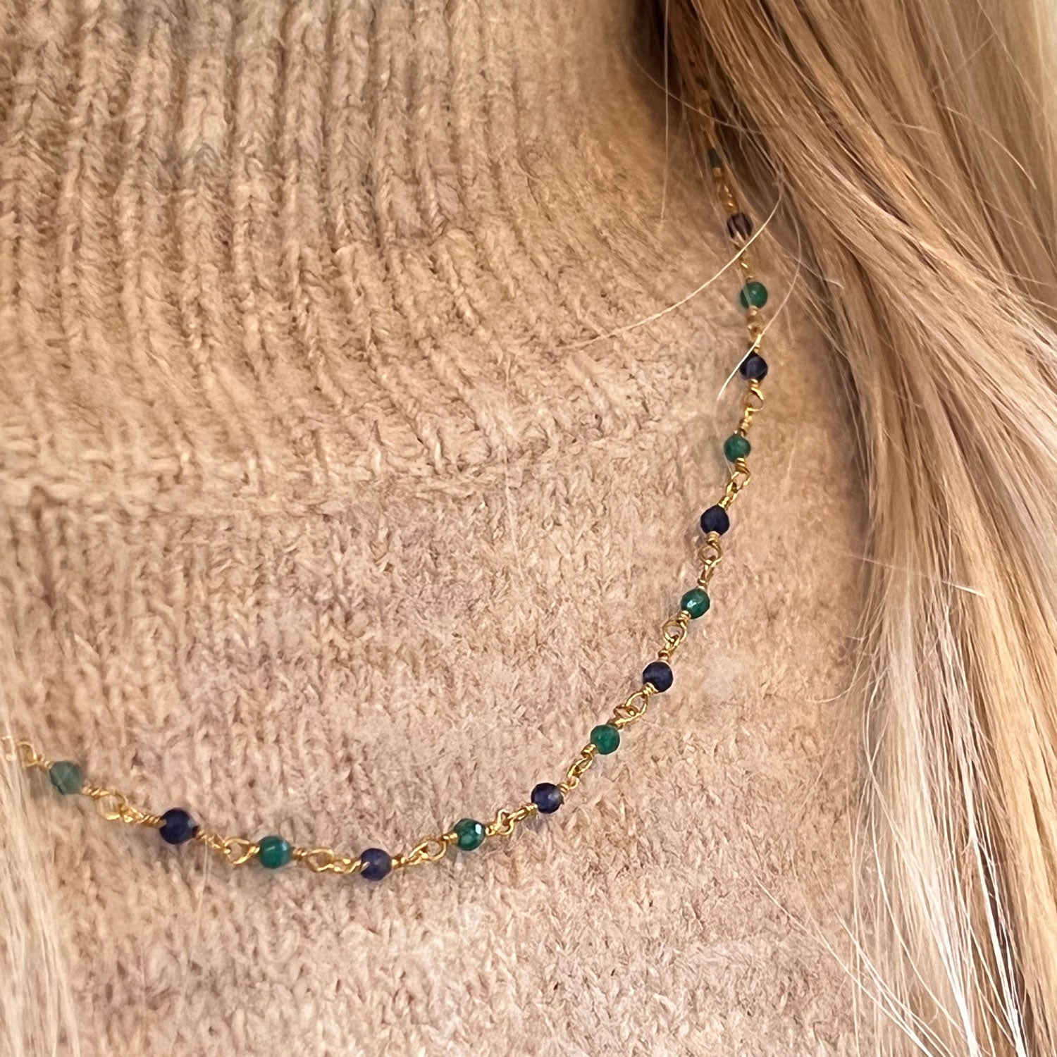 Rosary Emerald and Sapphire