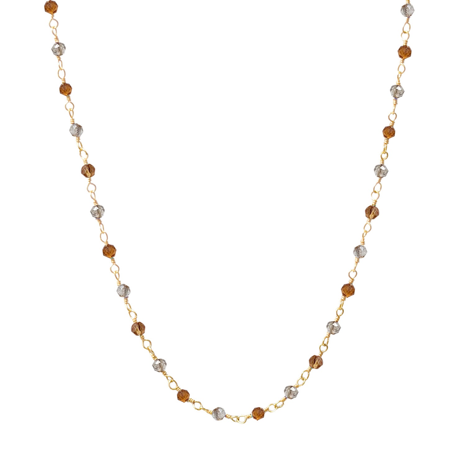 Rosary - Smokey Quartz & Citrine - Long