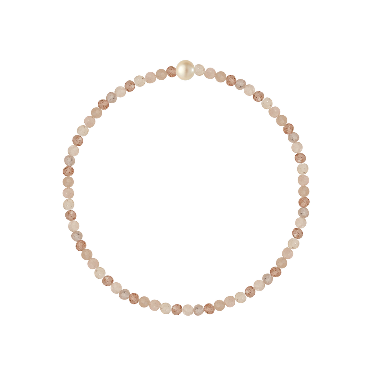 Rose Moonstone Semi-Precious Bracelet