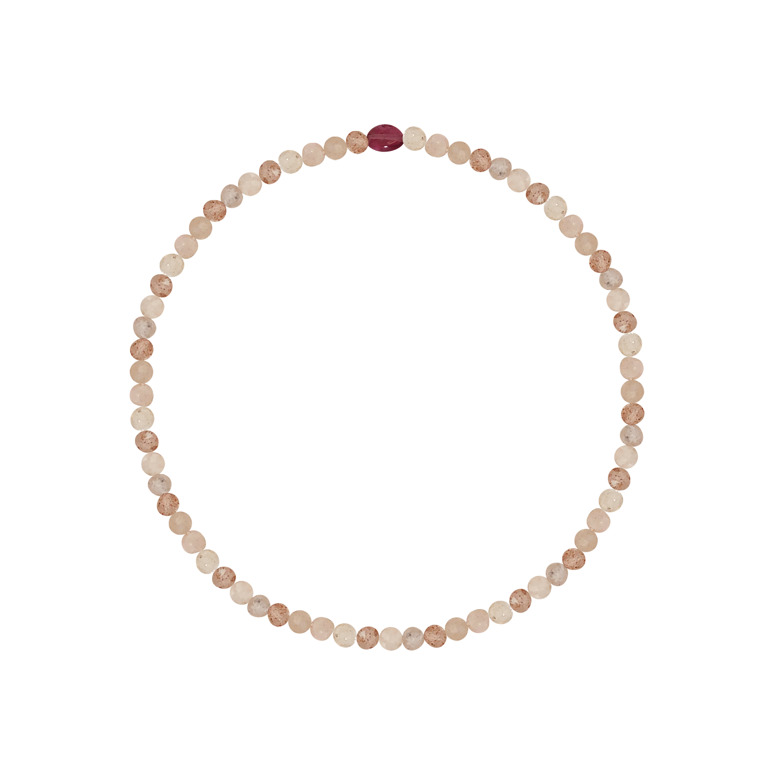 Rose Moonstone  Semi-Precious Bracelet