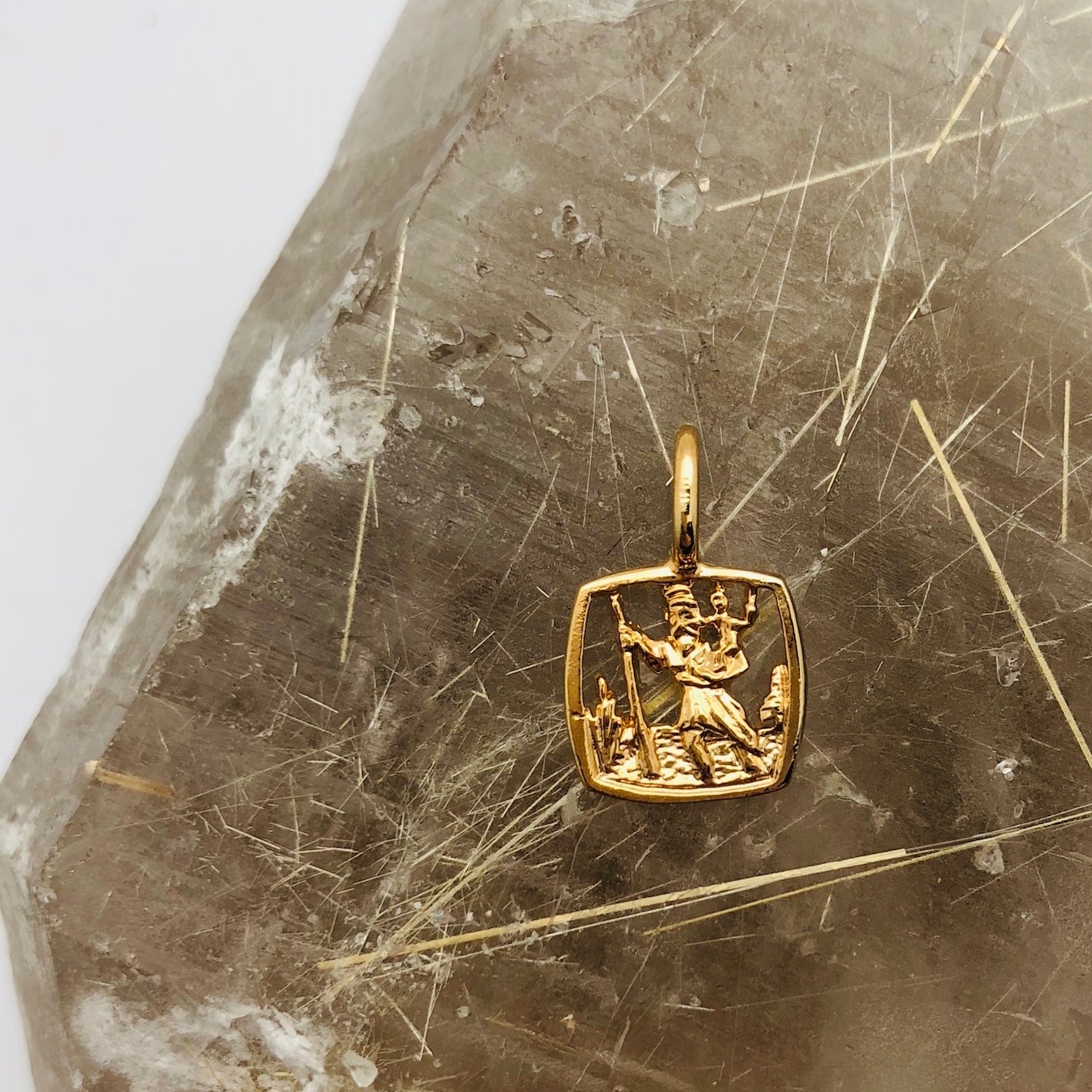 St Christopher Square Medal - Mirabelle Jewellery
