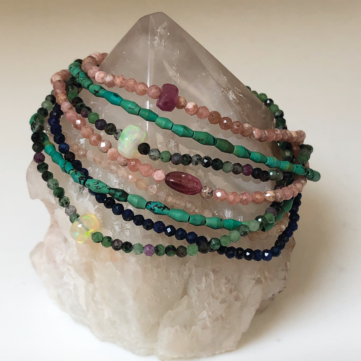 Ruby Zoizite Semi-Precious Bracelet