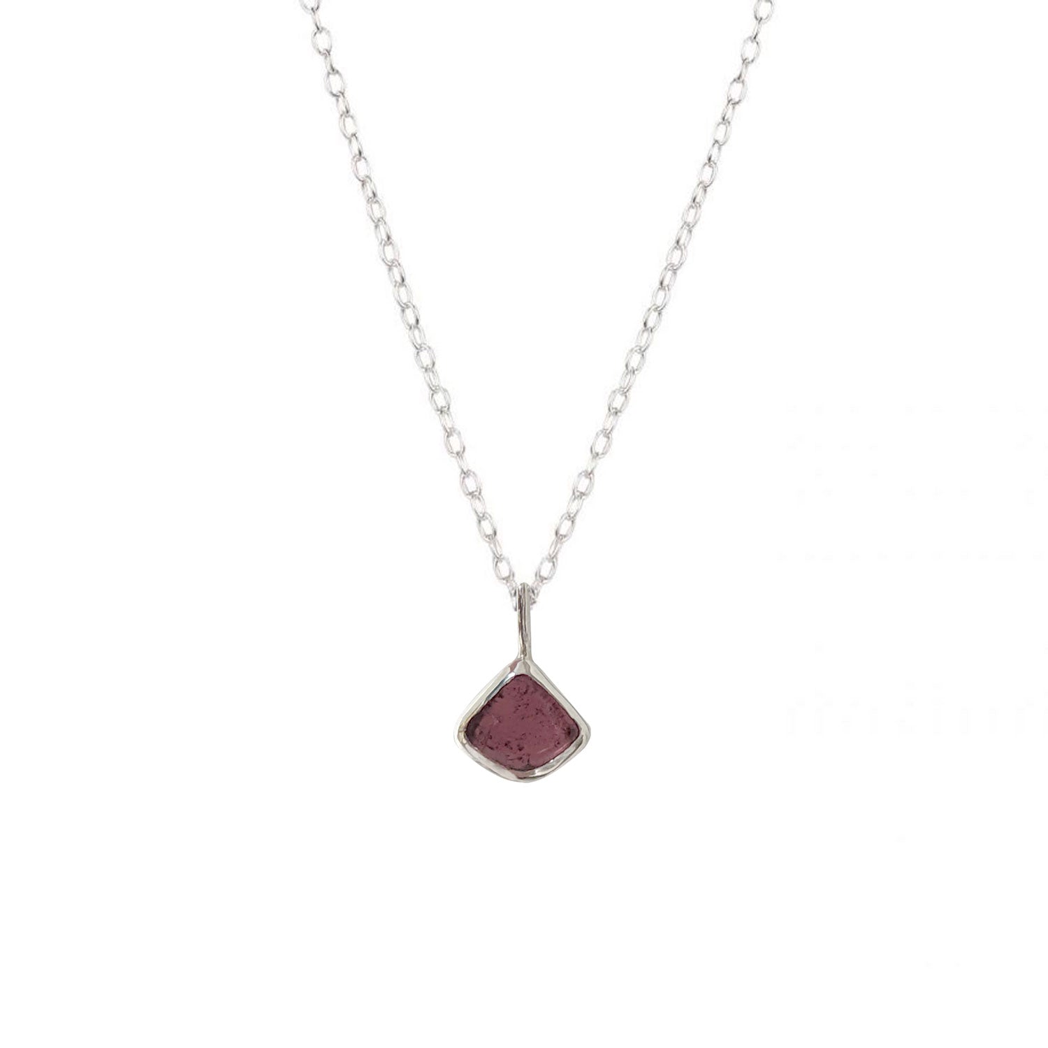 Small Unique Freeform Tourmaline bezel Set In Sterling Silver