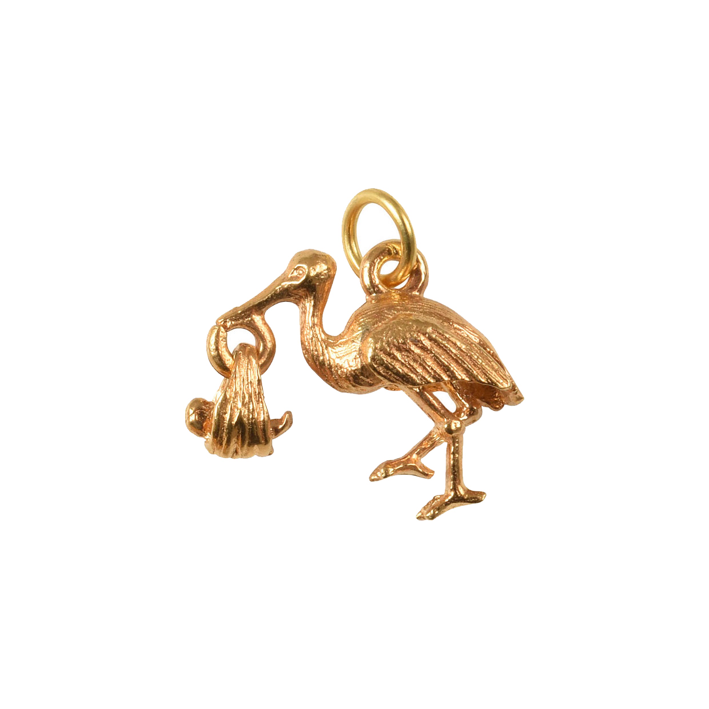 Stork with Baby Charm - Mirabelle Jewellery