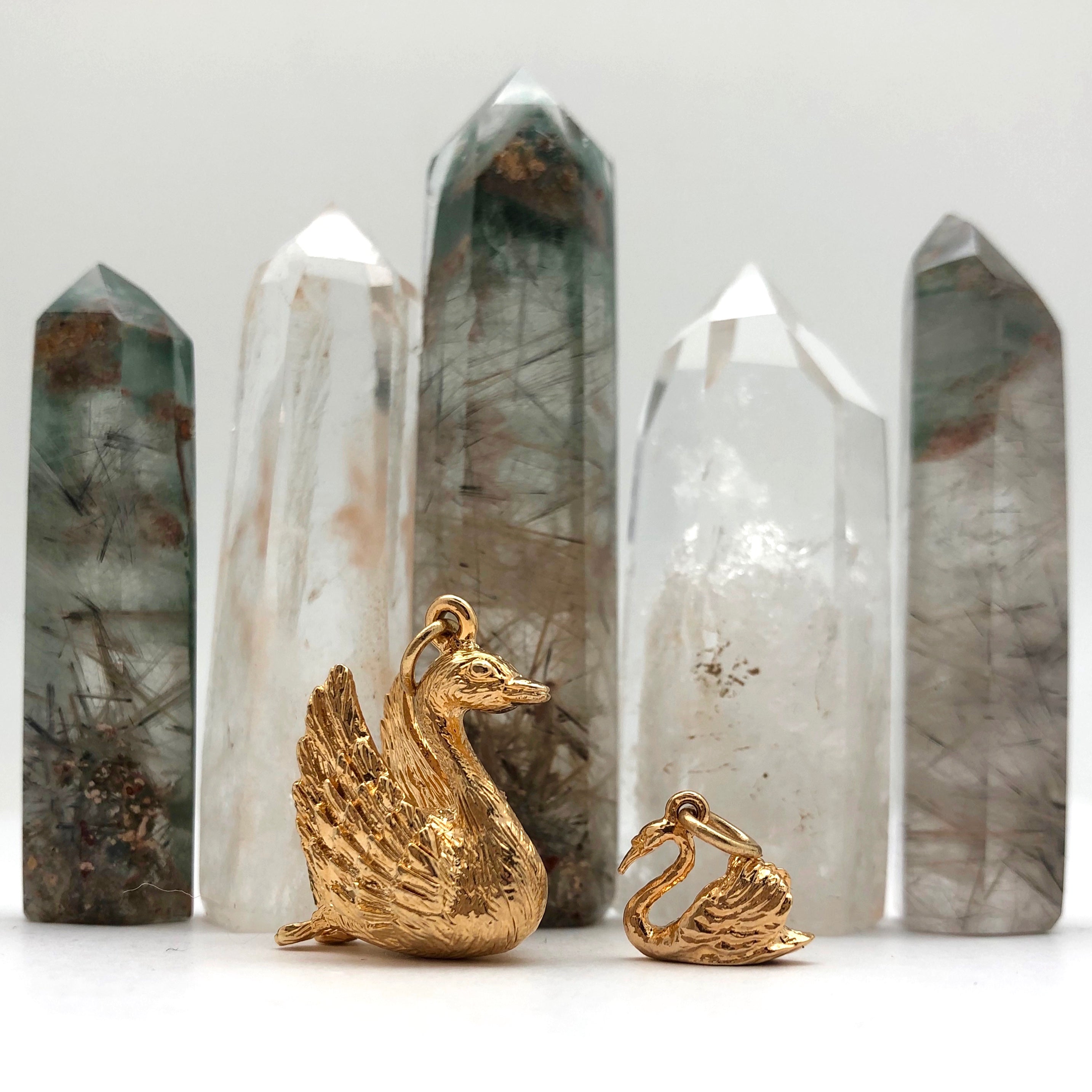 Large Swan Charm - Mirabelle Jewellery