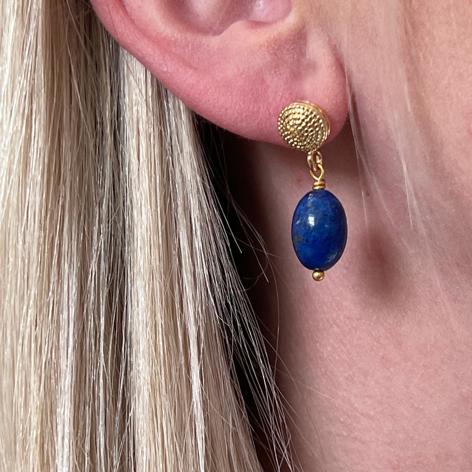 Talia Studs Lapis Lazuli Oval