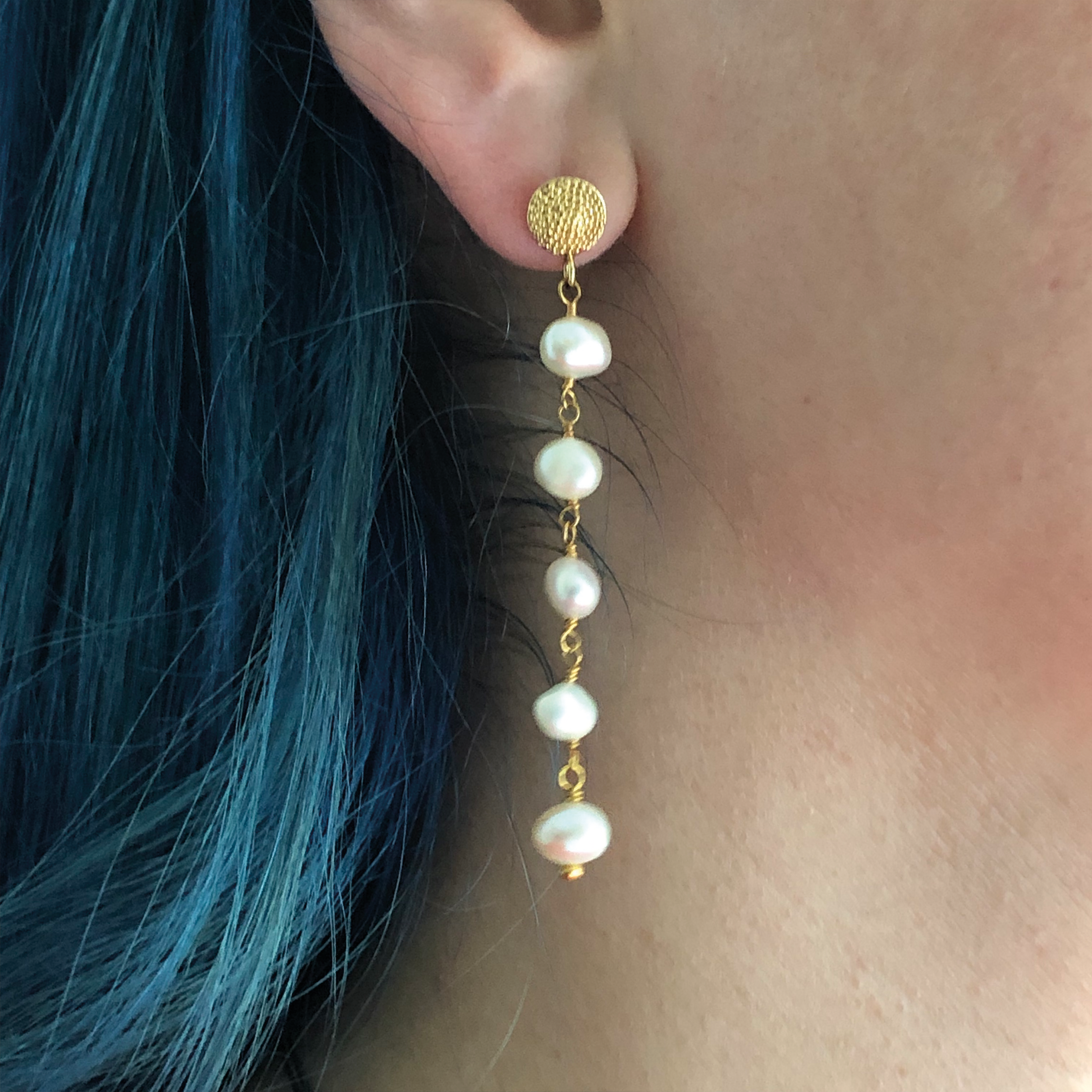 Talia Studs 5 Pearl