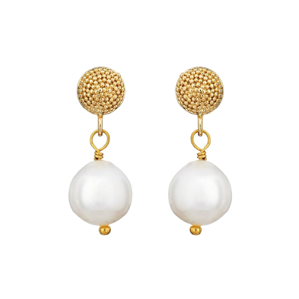 Talia Gold-Plated Studs Freshwater Pearl