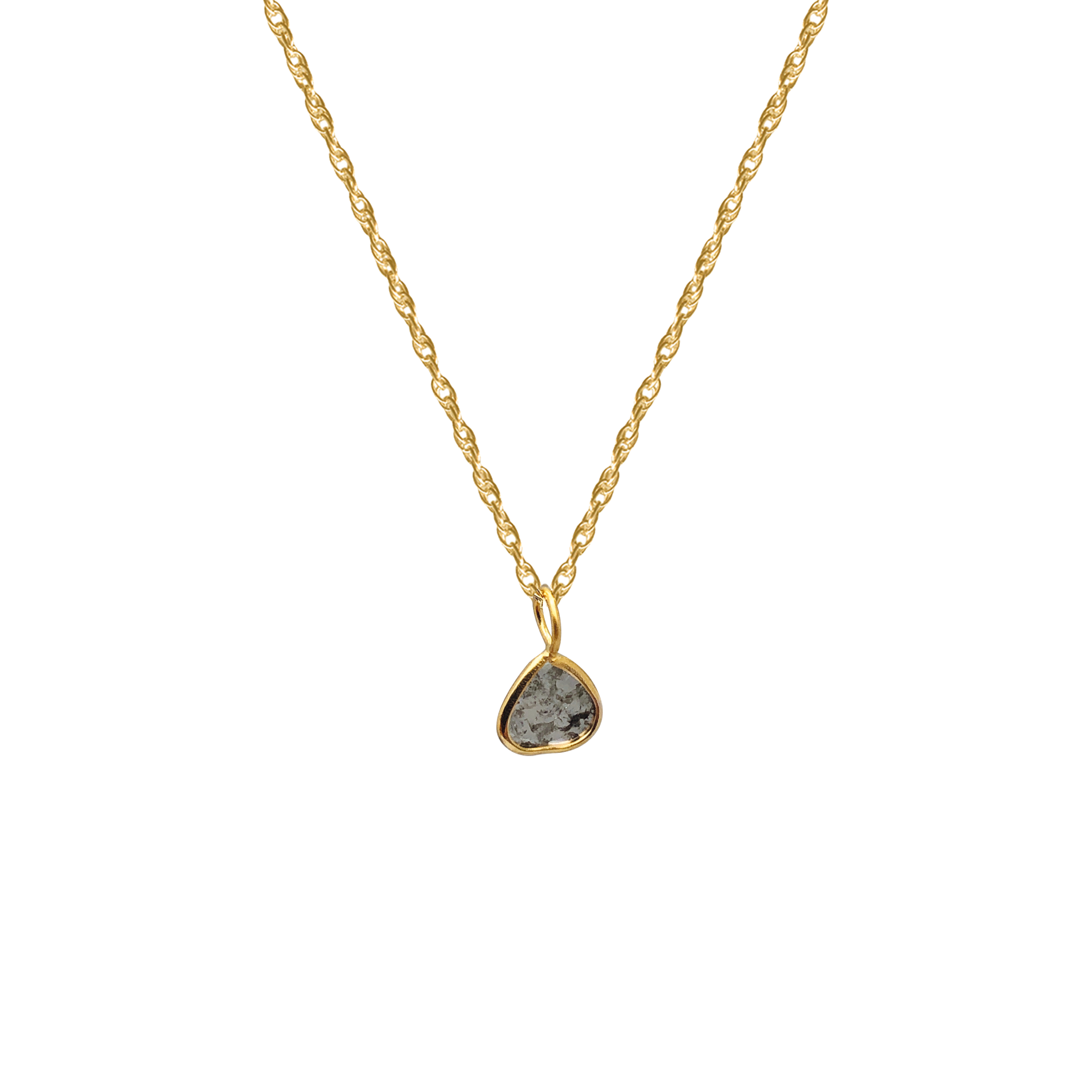 Tiny Freeform Vermeil Polki Diamond Pendant