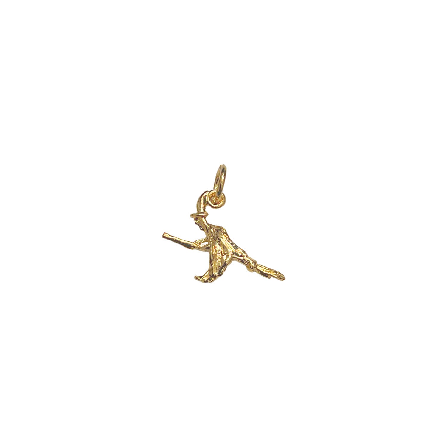 Witch on Broom Charm Halloween